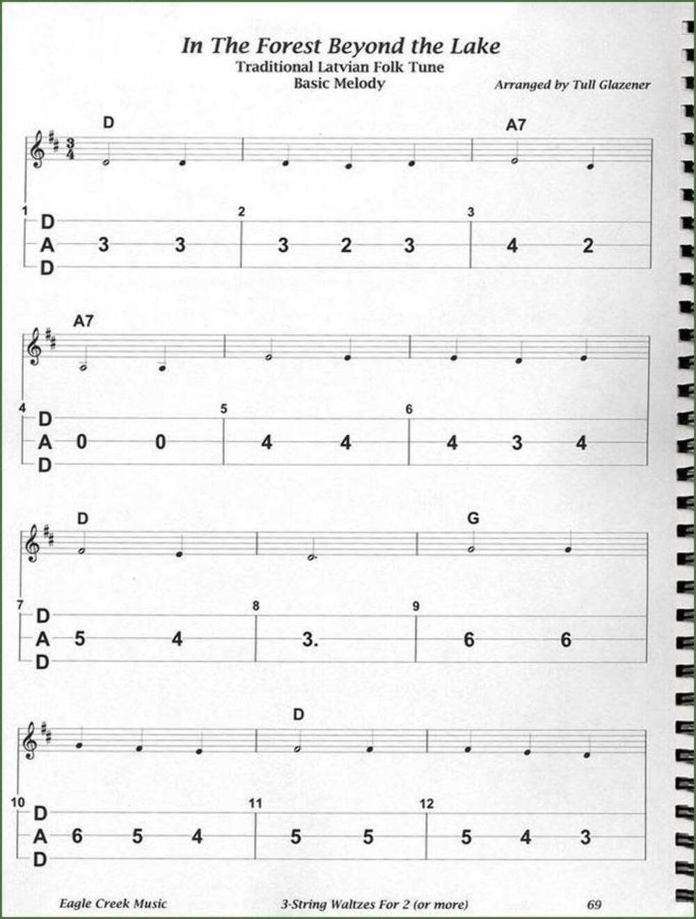 Tull Glazener - 3-String Waltzes For 2 Or More Players | Easy Folk Waltz Sheet Music For Guitar, Banjo & Mandolin | Perfect For Group Music Sessions & Family Gatherings