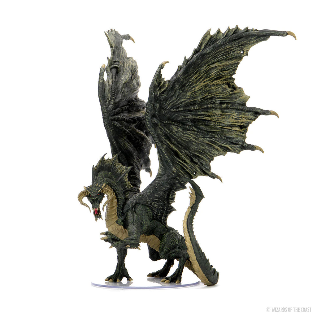 Premium Black Adult Dragon Figure - D&D Icons of the Realms Miniature for Tabletop RPG, Dungeons & Dragons Gameplay & Fantasy Collectibles - Perfect for D&D Campaigns, RPG Battles & Collector Displays