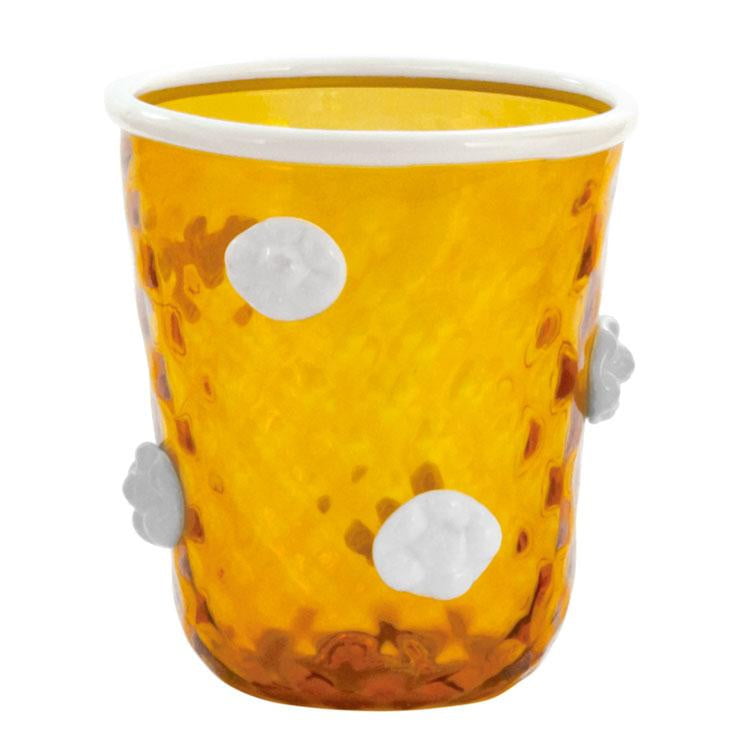 Set of 6 Amber Hello Spring Glasses - Elegant Drinking Glasses for Cocktails, Juice & Iced Tea - Perfect for Spring Parties, Bridal Showers & Home Decor