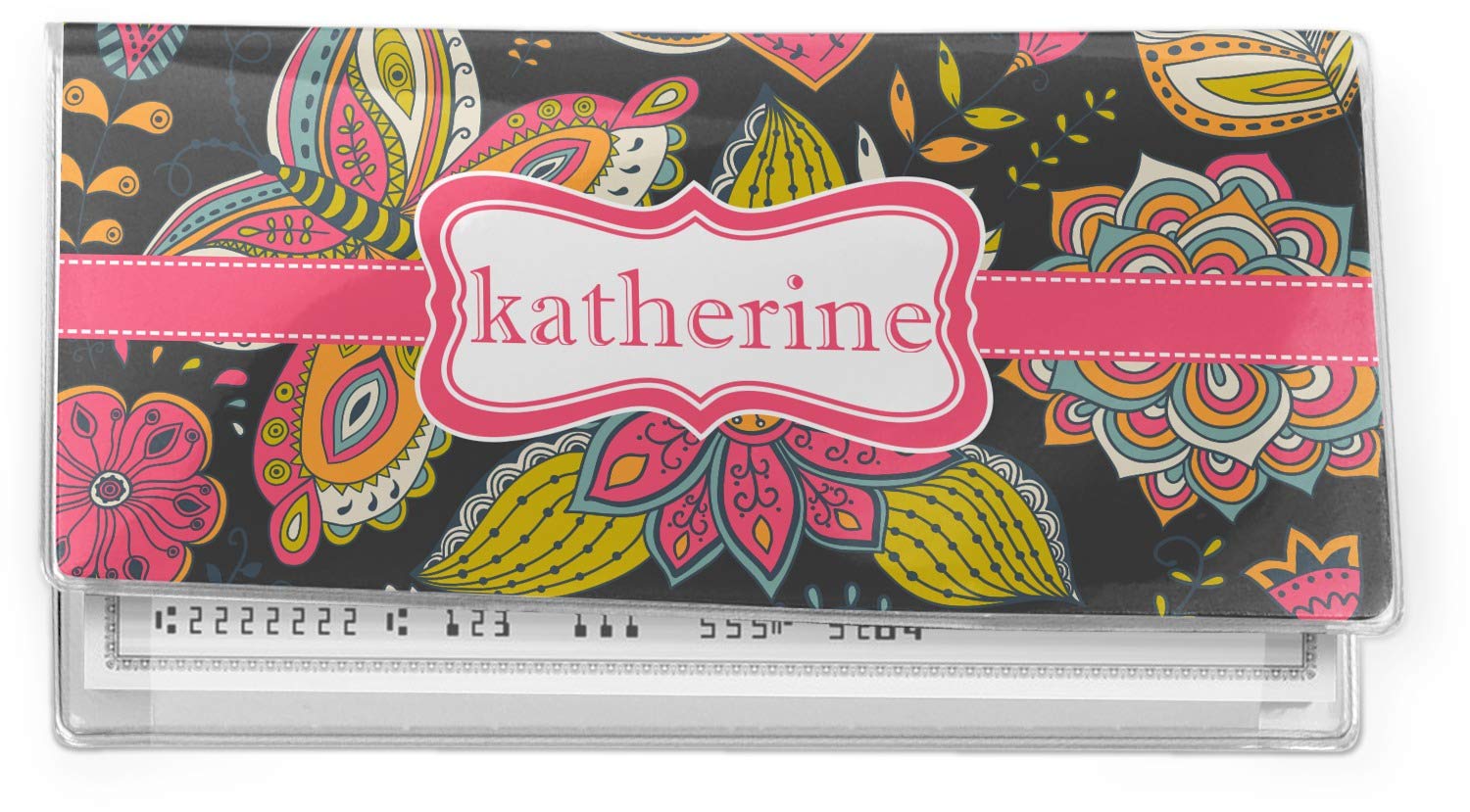 Personalized Birds & Butterflies Vinyl Checkbook Cover - Custom Monogram Checkbook Holder for Women & Men - Perfect for Gifts, Banking, and Organizing Finances