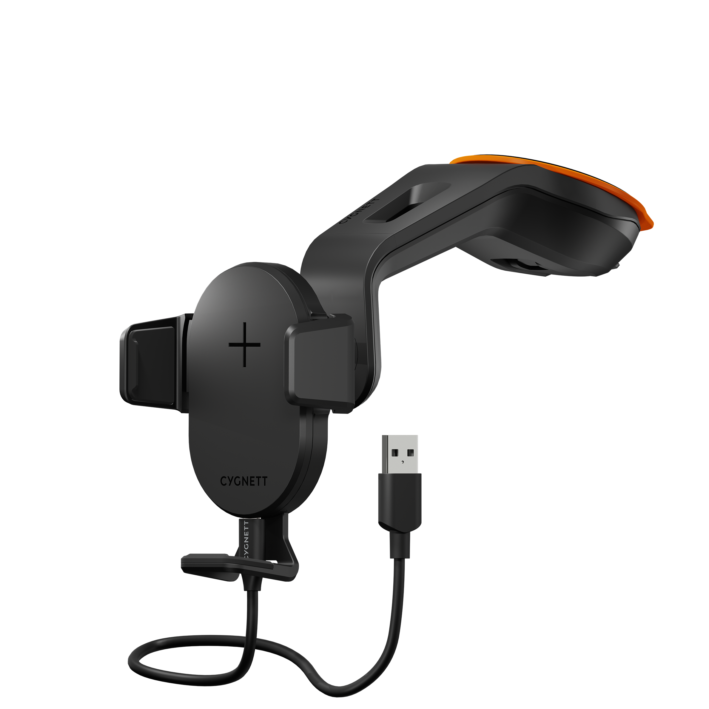 Universal Car Window Mount with Fast Wireless Charger - Hands-Free Phone Holder for iPhone & Android - Perfect for Road Trips & Commuting