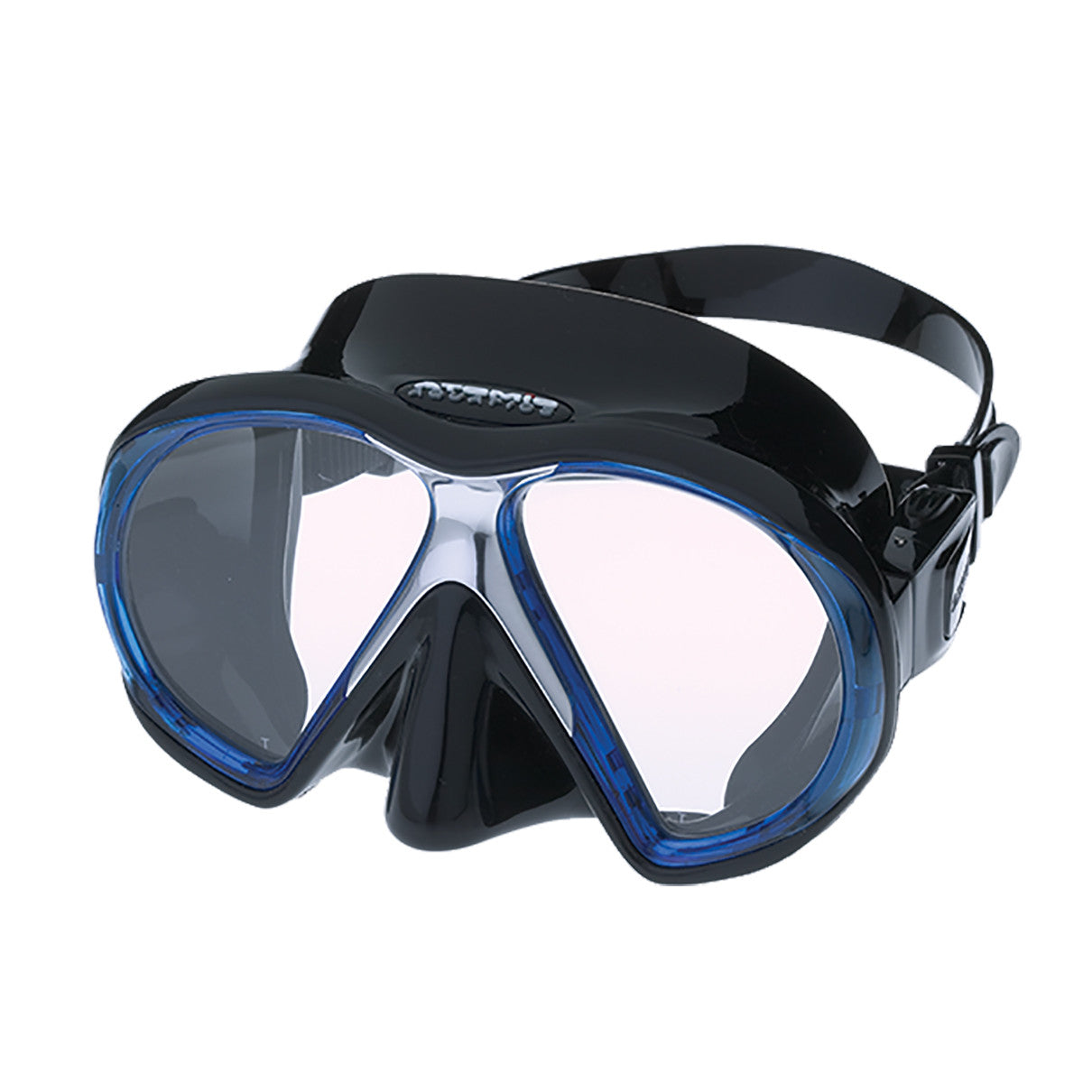 Atomic Aquatics SubFrame Scuba Diving Mask - Black/Blue Snorkeling Gear for Underwater Exploration & Marine Adventures