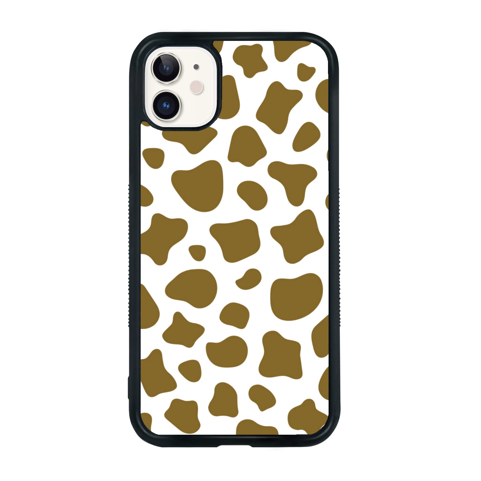 Aiyaya Cute Brown Cow Print iPhone Case - Soft Protective Cover for iPhone 14/13/12/11/X/8/7 Plus - Trendy Animal Design for Women & Girls - Perfect for School, Work & Everyday Use
