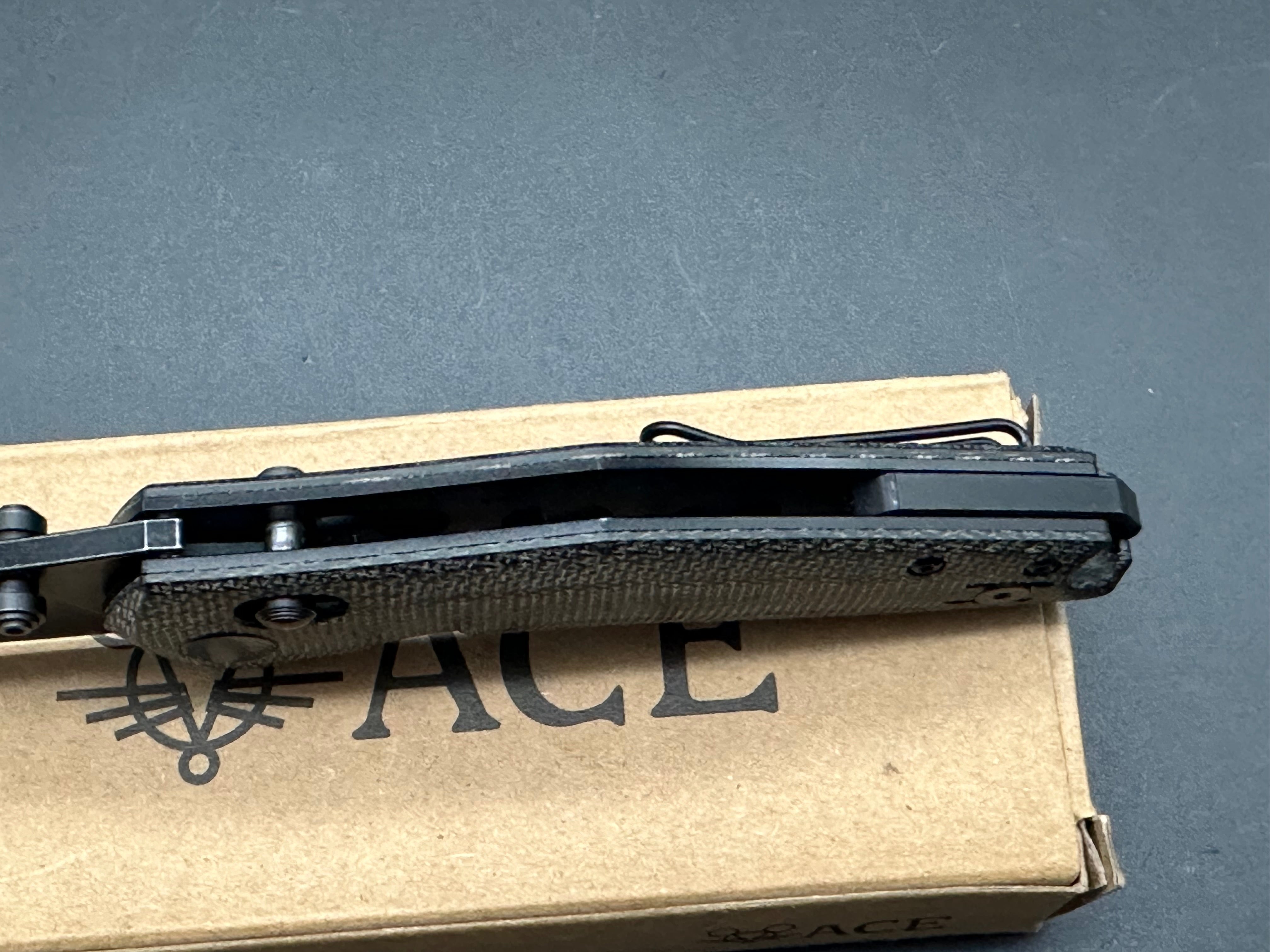 GiantMouse Vox Anso ACE Nazca Exclusive Bar Lock Folding Knife - Premium Black Micarta Handle - EDC Pocket Knife for Outdoor Camping, Hiking & Everyday Carry