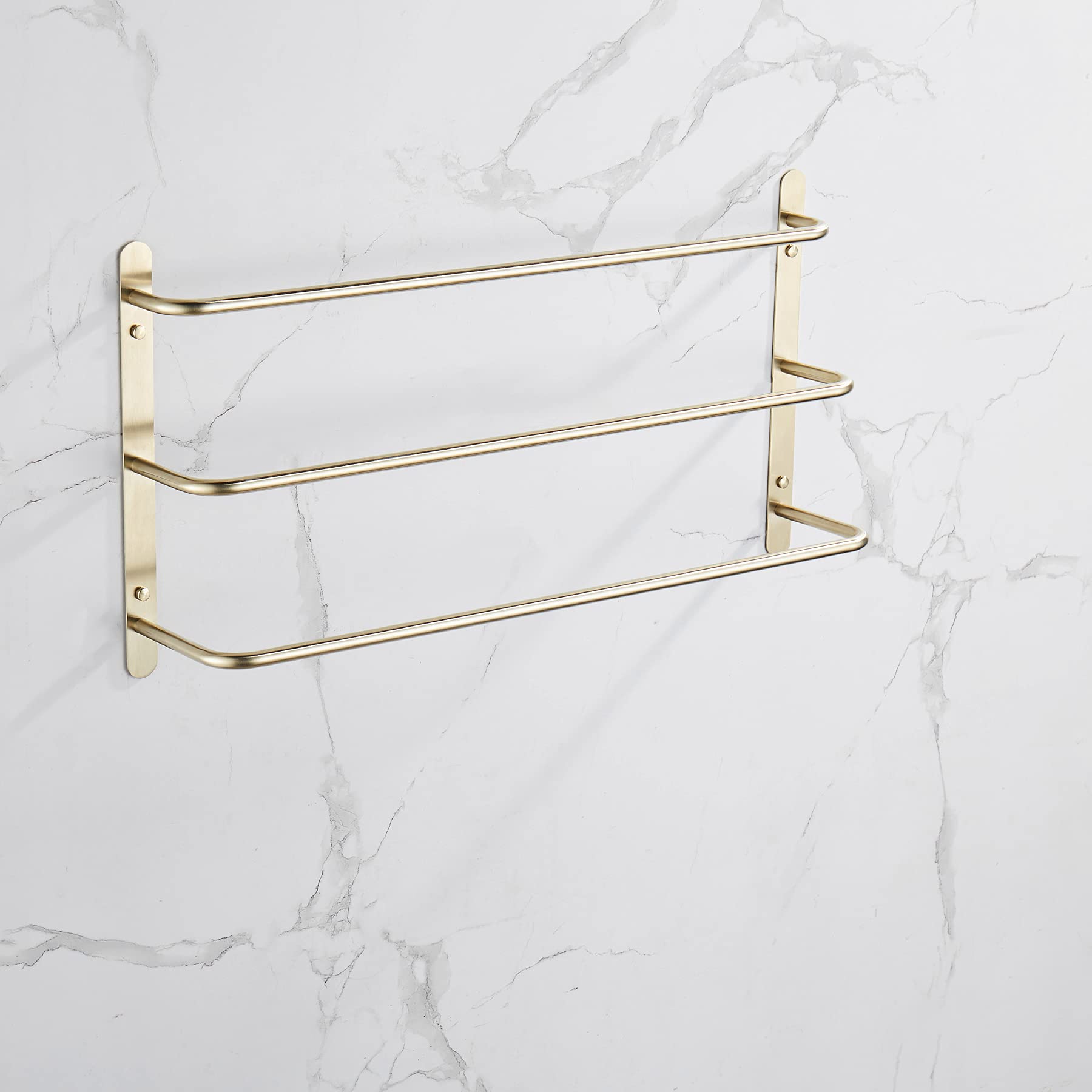 3-Tier Stainless Steel Towel Rack - 304 Matte Black/Gold/Silver Bathroom Organizer for Towels, Robes & Accessories | Space-Saving Design for Small Bathrooms & Spa Areas