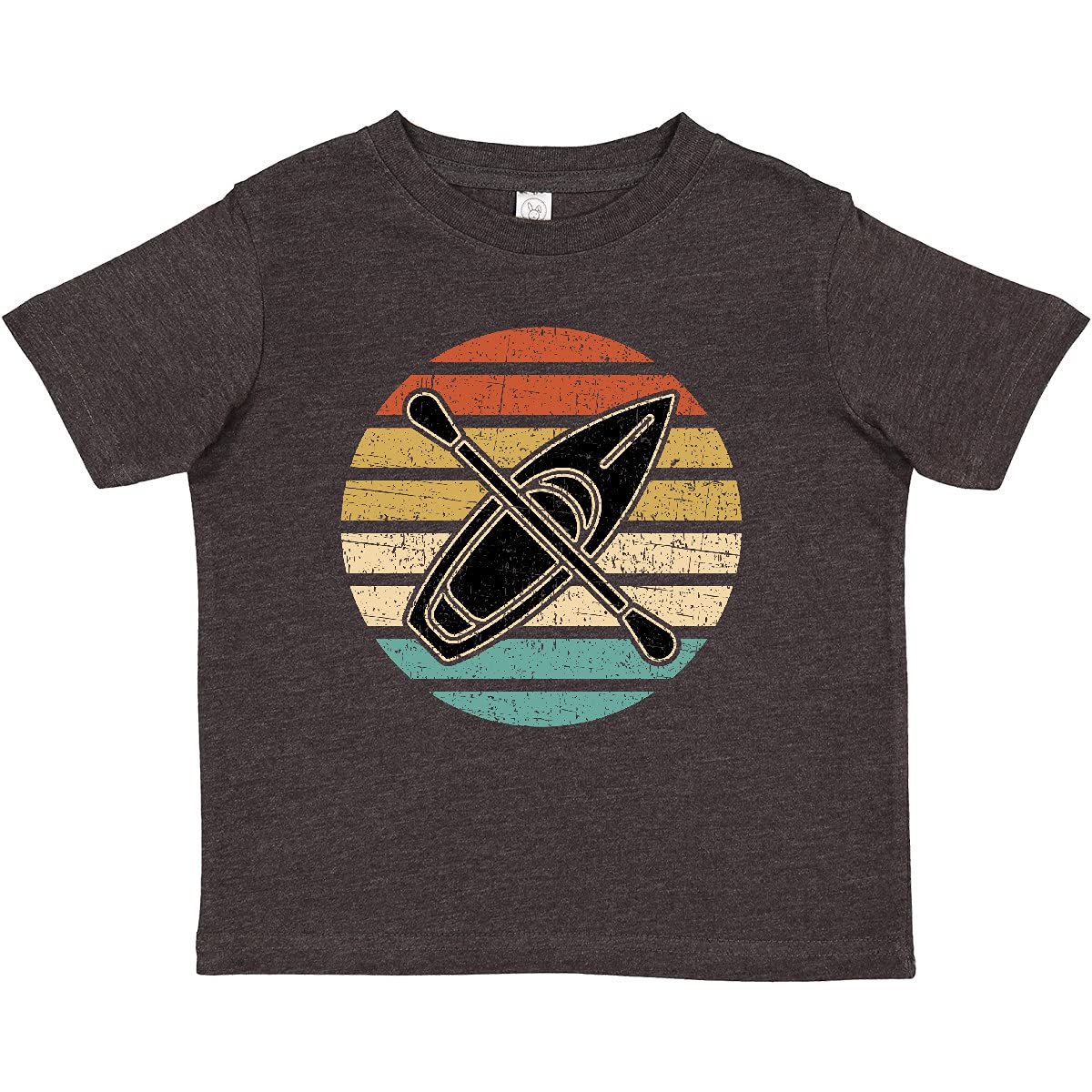 Inktastic Retro Kayak Boating Toddler T-Shirt - Fun Kayaking Graphic Tee for Kids, Comfortable Cotton Shirt for Outdoor Adventures & Water Sports Activities