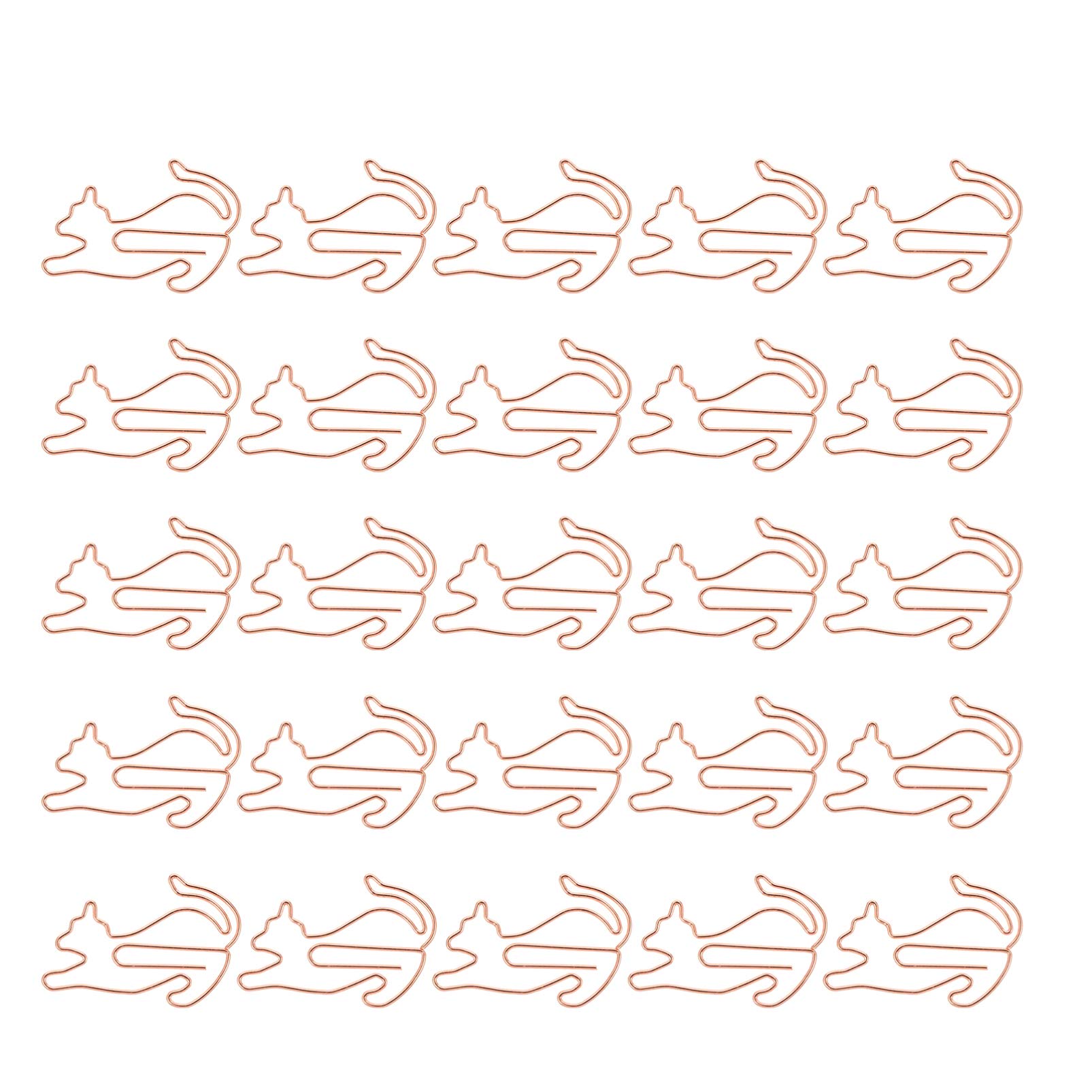 25pcs Colorful Animal-Shaped Paper Clips - Cat Bookmark Clips for Office, School, Party Supplies | Fun Stationery for Note Taking, Gift Wrapping & DIY Crafts
