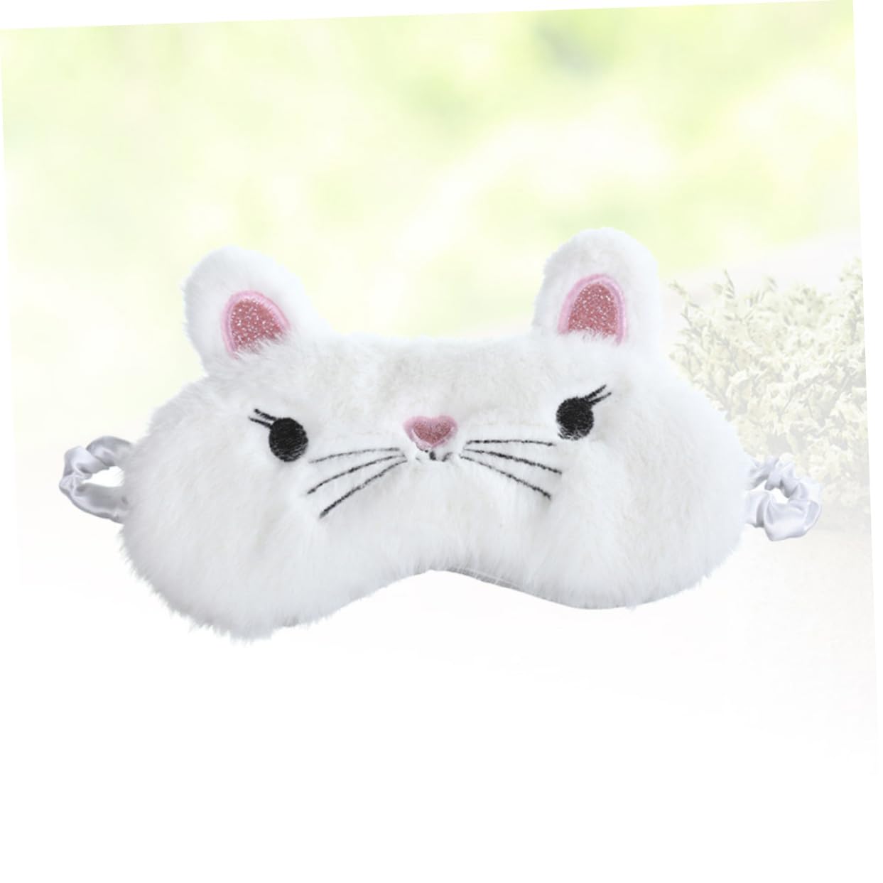 Soft White Sleeping Eye Mask for Women - Comfortable Blindfold for Night Sleep, Travel & Relaxation - Perfect for Home, Office & Airplane Use