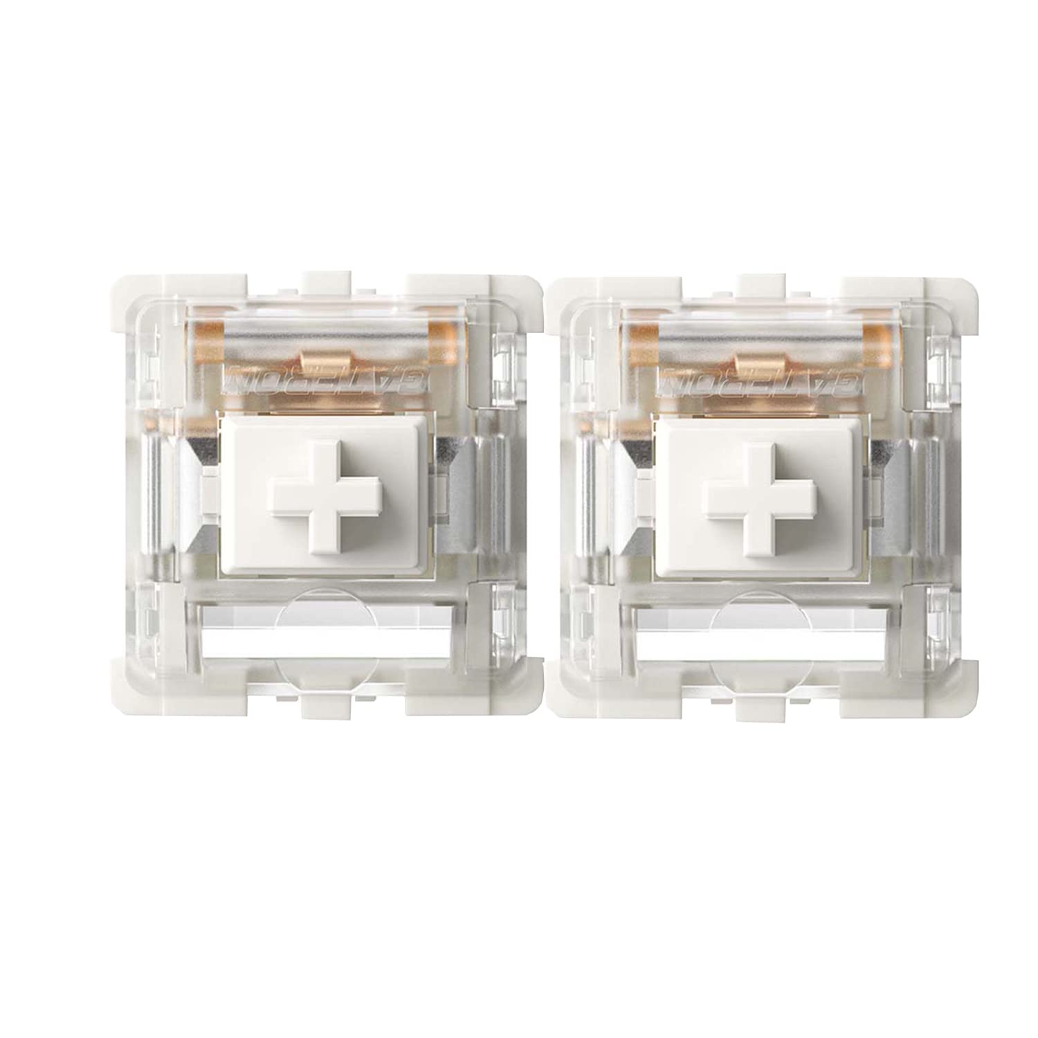 Gateron G White Pro Switches - 72pcs Linear RGB for Gaming Keyboard - Smooth Typing & Gaming