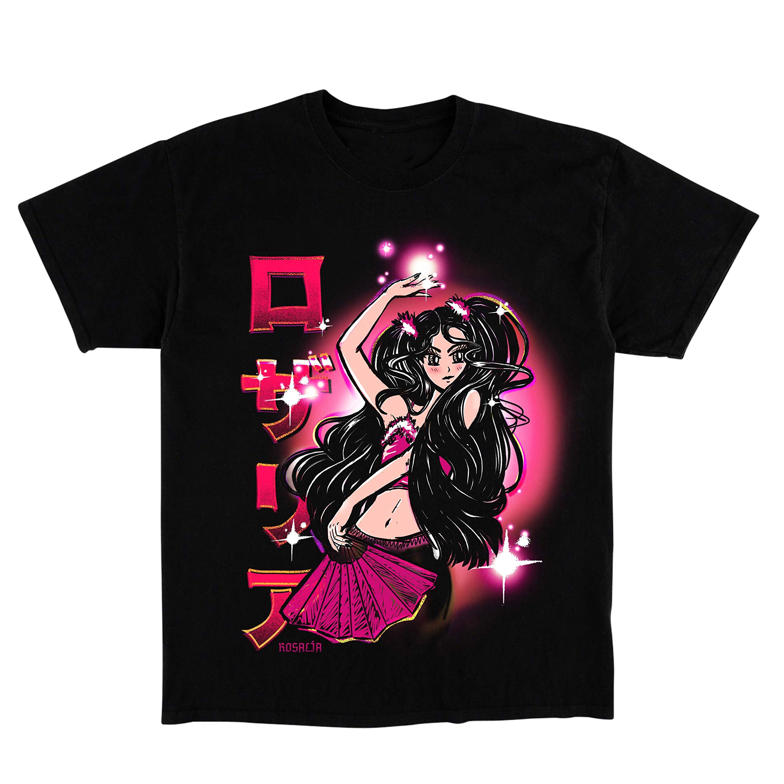 Rosalia Anime Short Sleeve Classic Fit Black T-Shirt | Anime Graphic Tee for Men & Women | Casual Wear, Cosplay, and Anime Convention Outfit