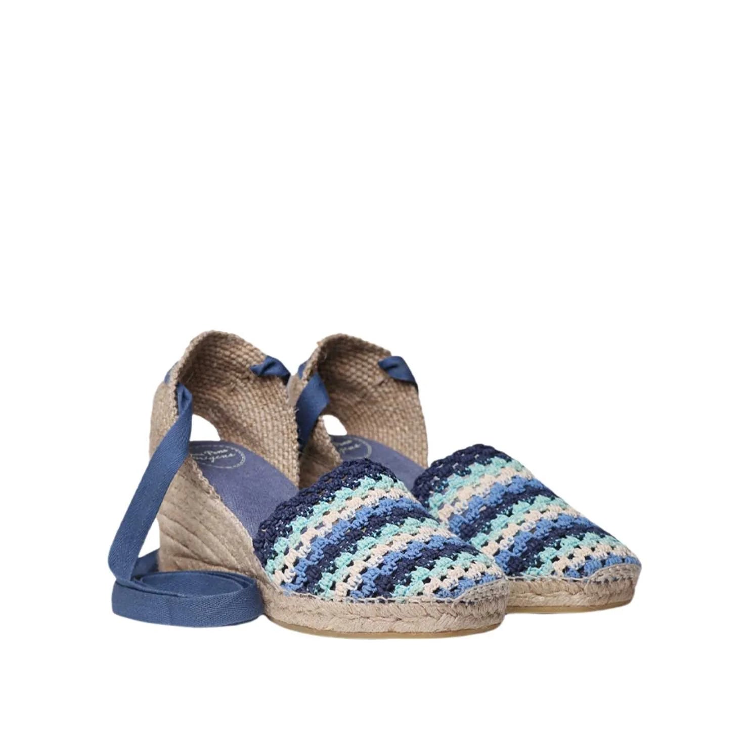 Women's Multicolor Cotton Blend Espadrilles - Georgina Comfortable Summer Shoes for Beach, Vacation & Casual Wear