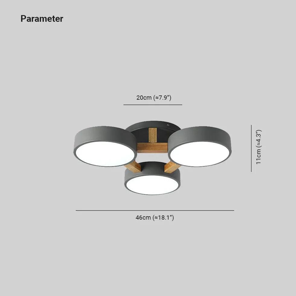 3-Piece Flush Mount Ceiling Light Fixture - Modern LED Lighting for Living Room, Bedroom, or Hallway - Energy Efficient & Easy Installation