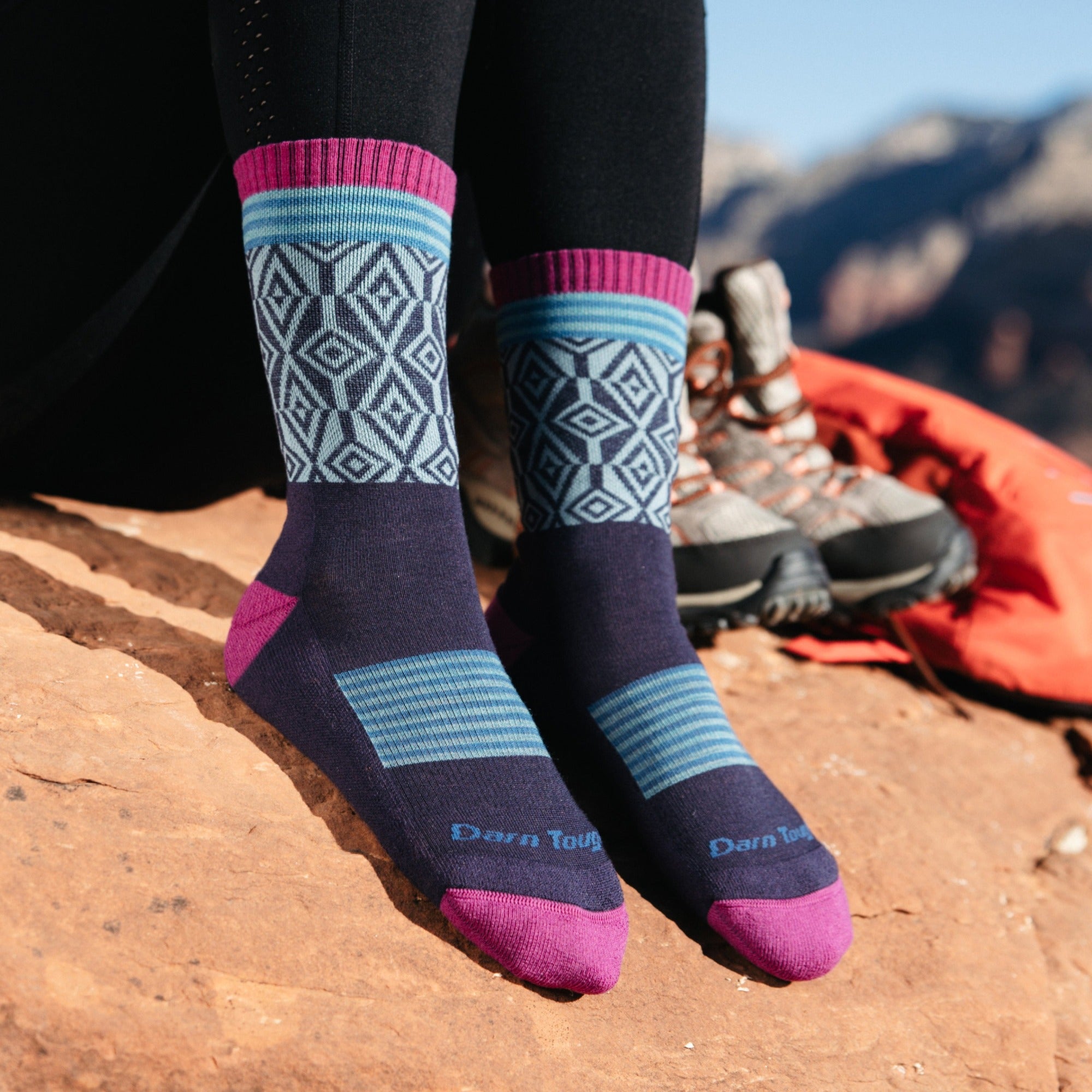 Lightweight Women's Micro Crew Hiking Socks 2-Pack - Moisture-Wicking & Breathable for Outdoor Adventures, Hiking, and Travel