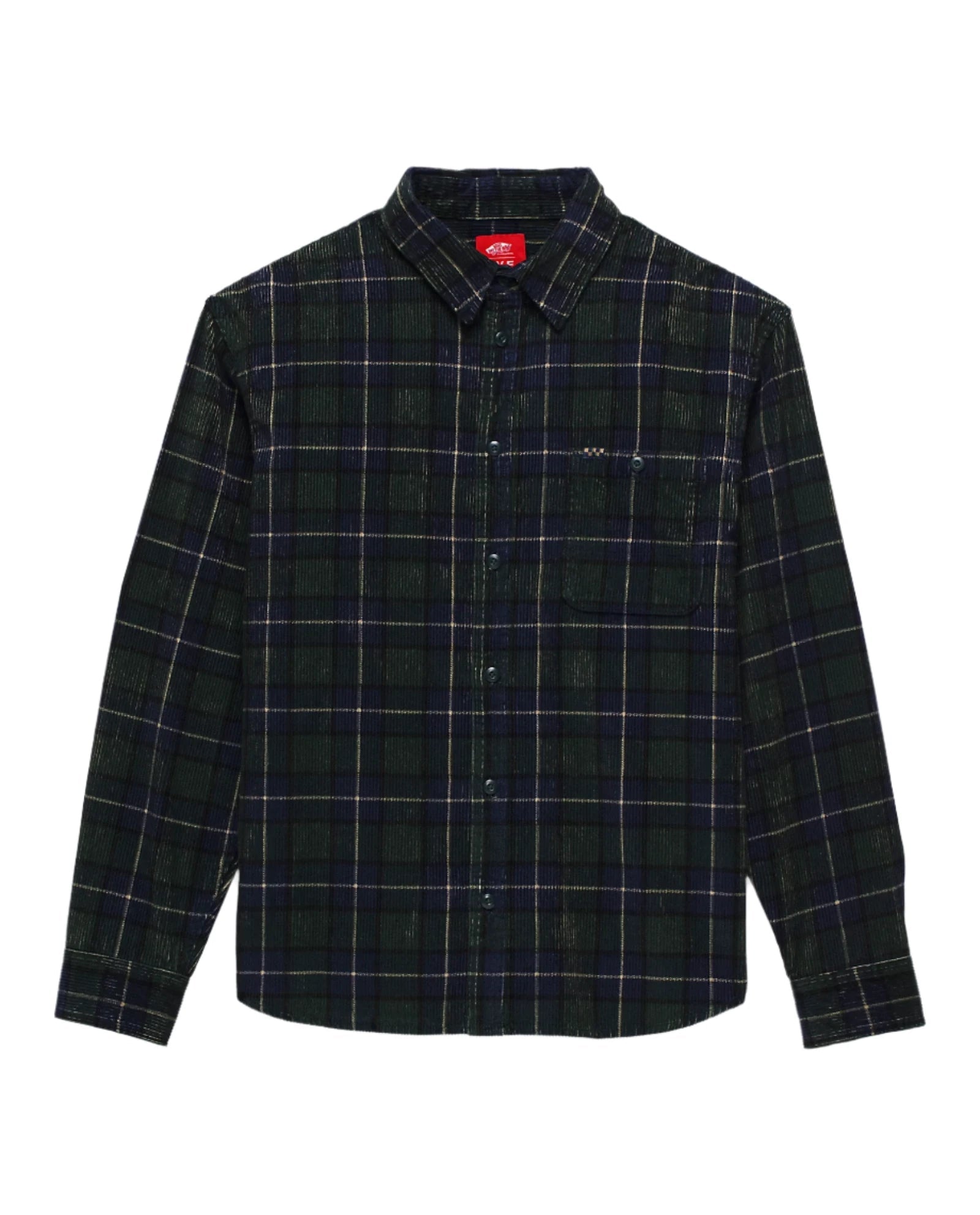 VANS AVE Long Sleeve Woven Shirt for Men - Black Casual Button Up Shirt - Perfect for Streetwear, Work & Everyday Outfits