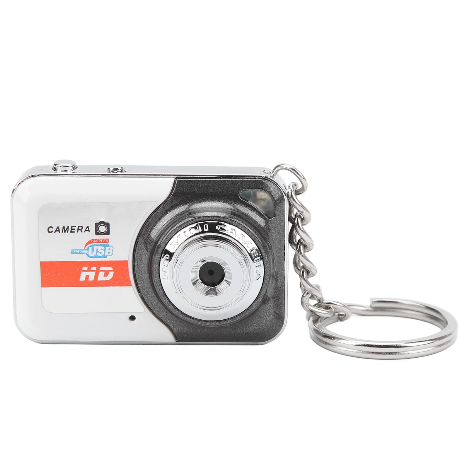 Mini DV Camera - 1080P HD Video Recorder with Motion Detection, 32GB Memory, USB Keychain Camcorder for Webcam, Kids, Students (Silver Gray) | Perfect for Home Security, Vlogging, Classroom Recording & Travel Videos