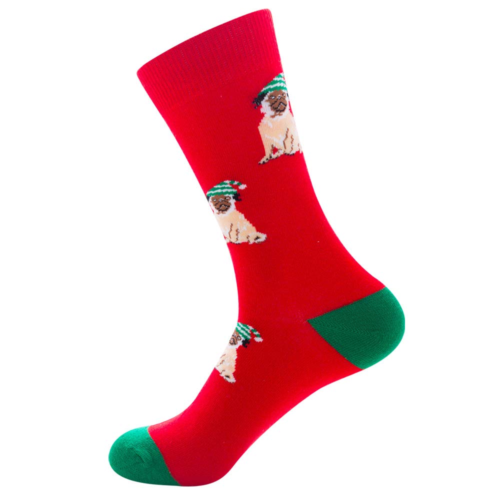 Women's Christmas Holiday Socks - Cotton Knit Crew Xmas Socks for Girls - Festive Novelty Gift for Stocking Stuffers & Holiday Parties
