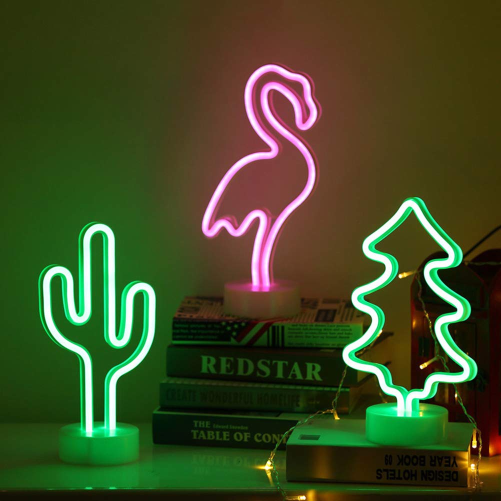SOLUSTRE Neon LED Christmas Tree Light - Desktop Holiday Decor, Merry Christmas Neon Sign, Party & Home Decoration for Festive Nights & Seasonal Cheer