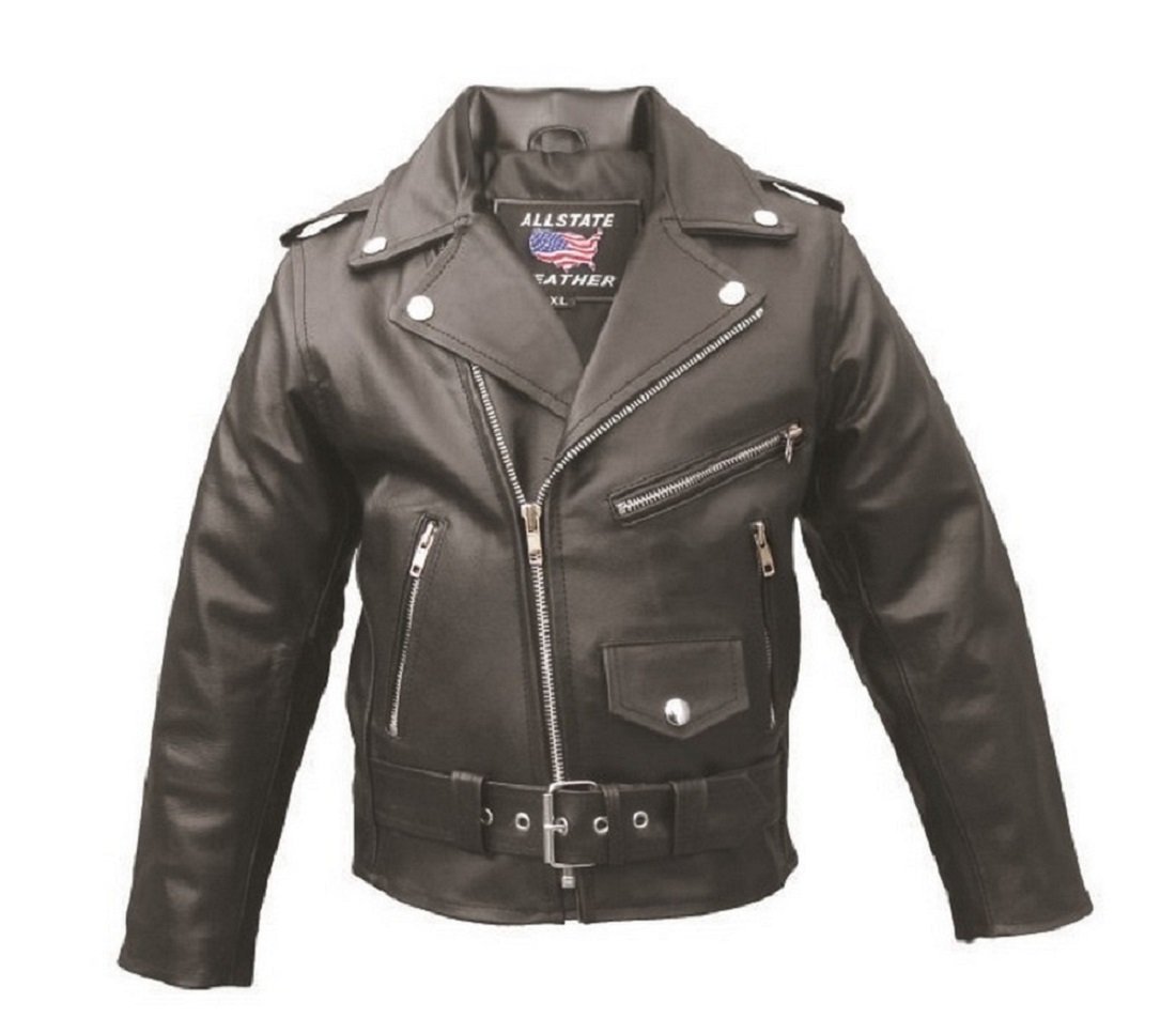 Little Boys Lambskin Leather Classic Motorcycle Jacket AL2800 - Black | Kids Biker Jacket for Riding & Costume | Perfect for Halloween, Cosplay & Motorcycle Events
