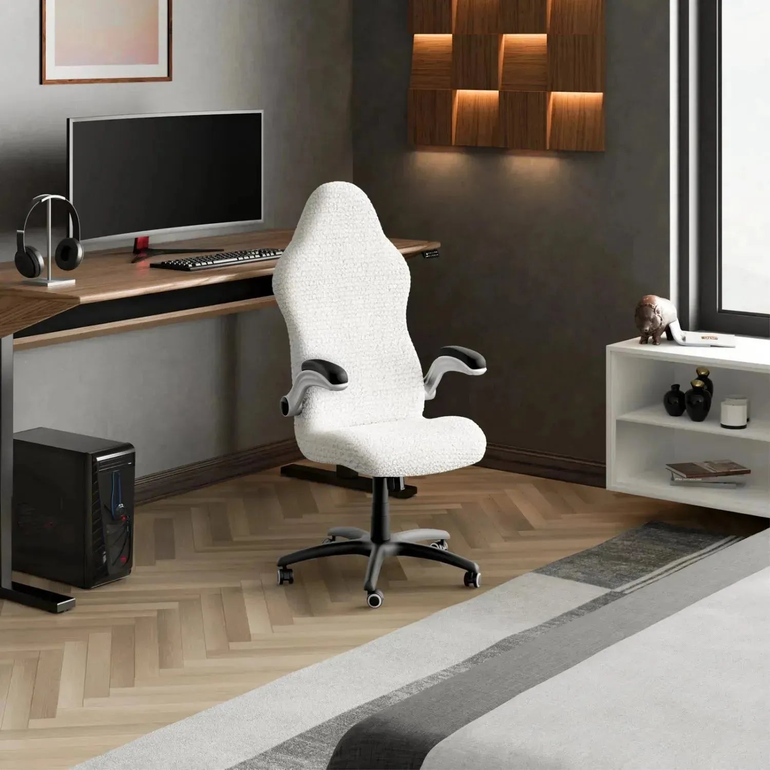 Premium Office Chair Slipcover - Microfiber Collection - Washable & Breathable Chair Cover for Home Office, Gaming, and Workspace - Perfect for Desk Chairs, Task Chairs, and Executive Chairs