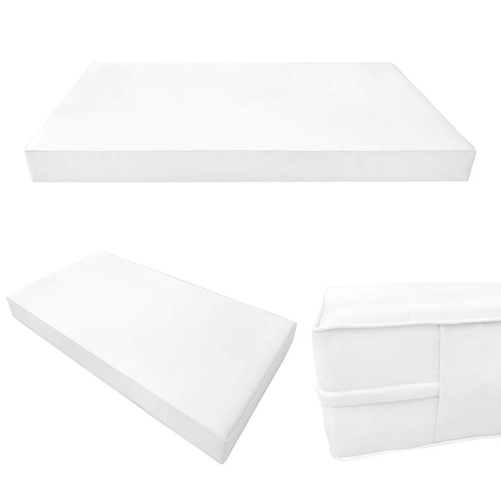 Prolinemax Outdoor Style 1 Full Piped Trim Daybed Mattress Bolster Pillow Fitted Sheet Cover - Waterproof & Breathable Fabric - Perfect for Patio, Sunroom, and Guest Bed AD106