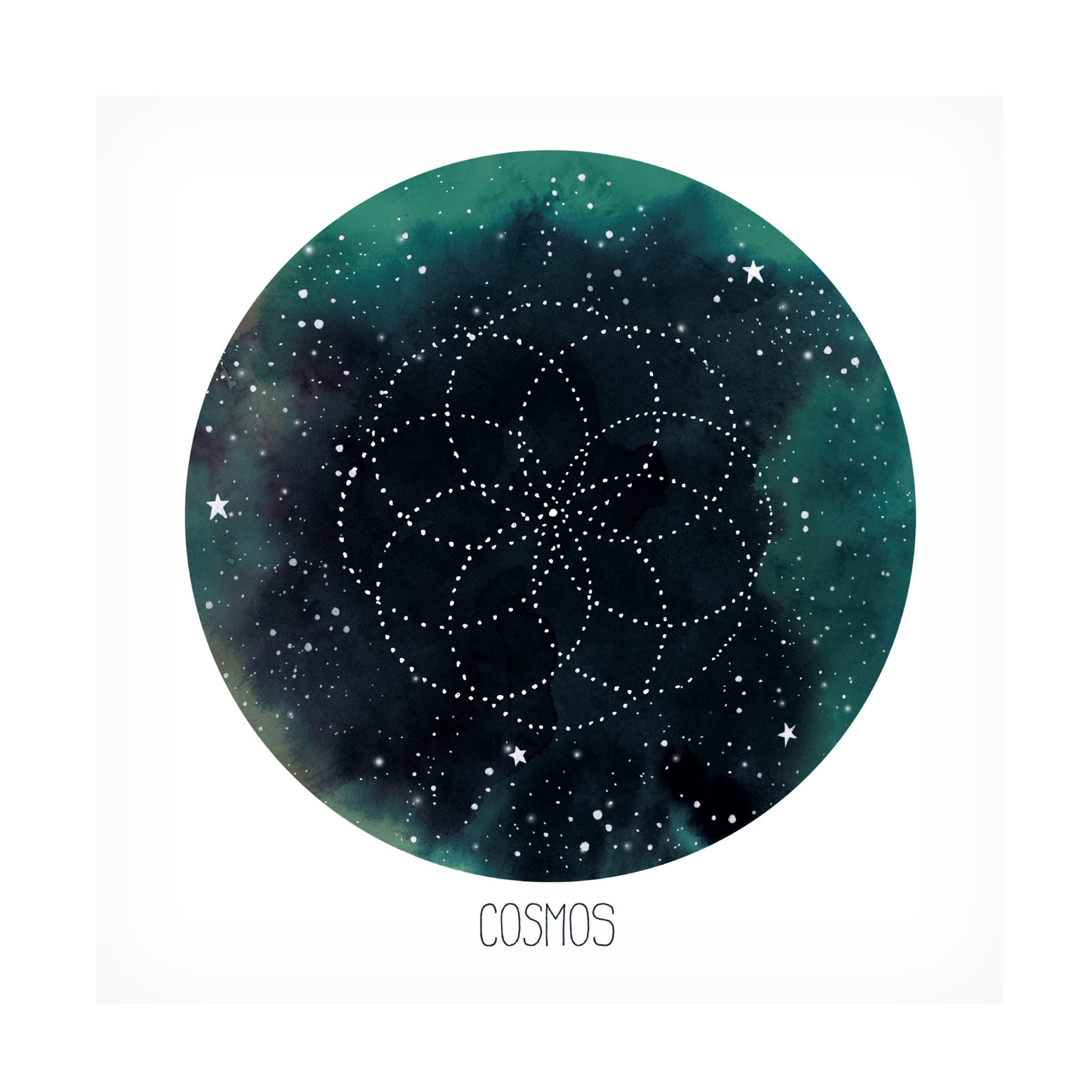 Grace Popp Celestial Orb III Canvas Wall Art - Modern Abstract Galaxy Painting for Living Room, Bedroom & Office Decor