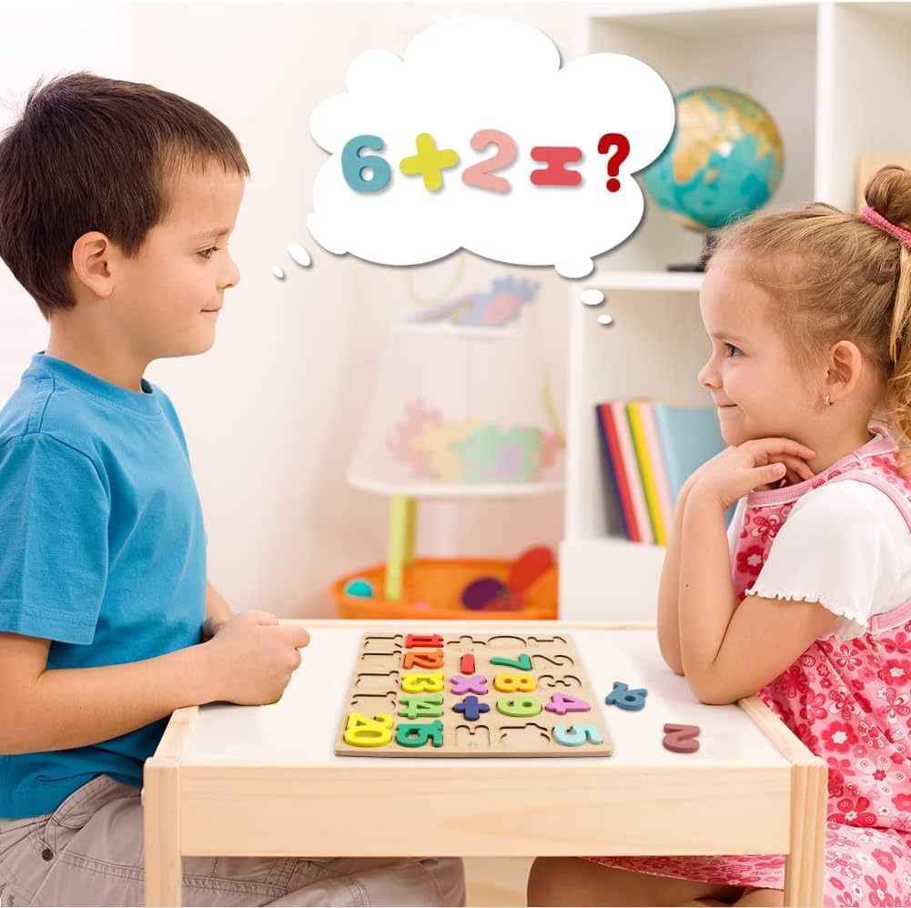 MATSON 3D Wooden Puzzles for Kids - Alphabet & Numbers Learning Toys, Preschool Educational Games for Toddlers Ages 3-5 - Perfect for Homeschooling, Classroom Activities & Early Childhood Development
