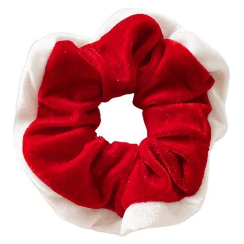 J Shop Fashion Mixed Color Hair Scrunchies for Women - Soft Flannel Christmas Hair Rings, Simple Hair Ties Headwear, Sweet Hair Accessories (Red) - Perfect for Holiday Gifts, Party Hairstyles & Everyday Wear