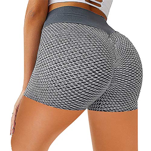 Women's High Waist Seamless Yoga Shorts - Tummy Control Compression Workout Shorts for Running, Gym & Hot Yoga | Elastic Push Up Activewear for Fitness & Lounge
