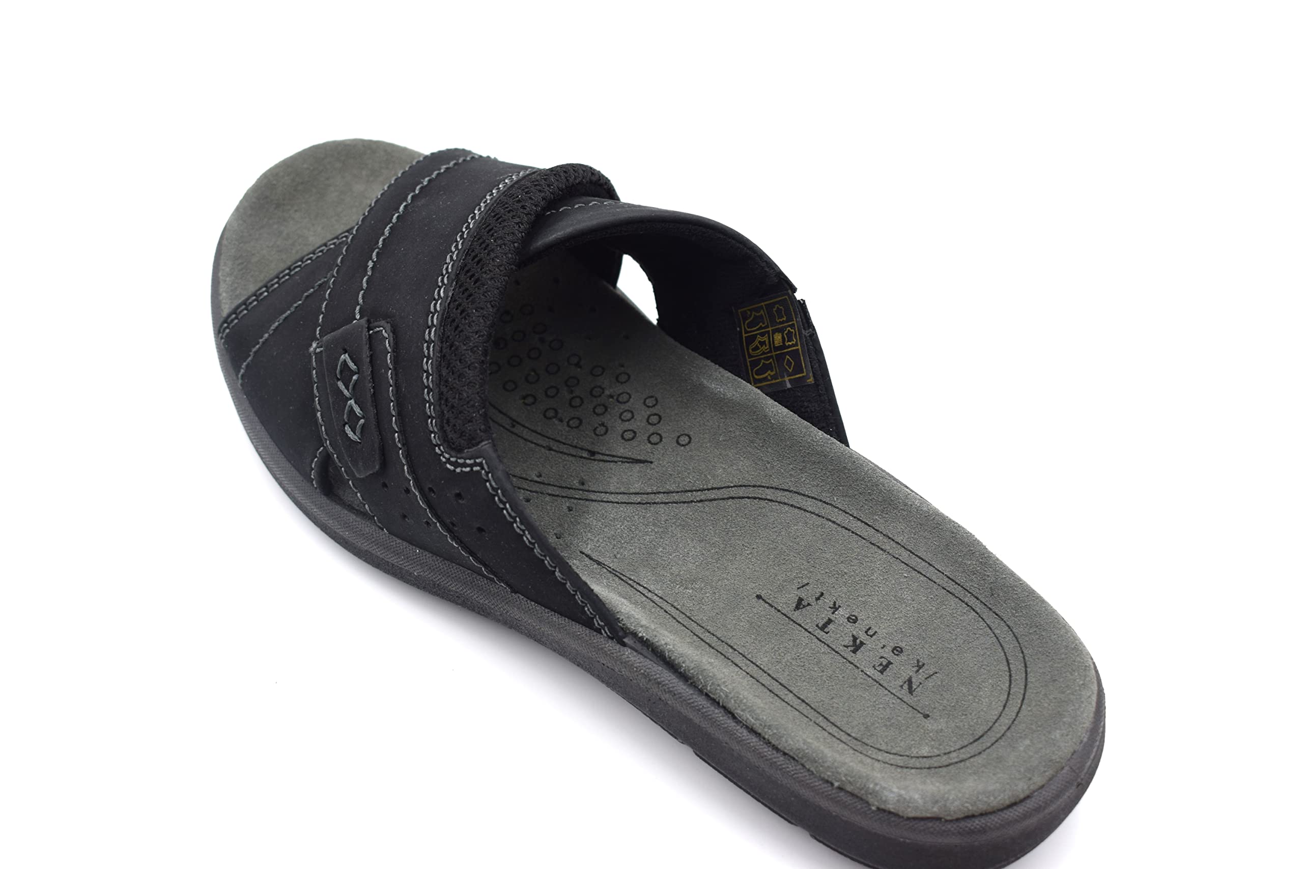 NEKTA Men's Casual Leather Sandals - Comfortable Outdoor Slide Sandals for Walking & Beach - Fisherman Sandals for Summer Travel & Relaxation