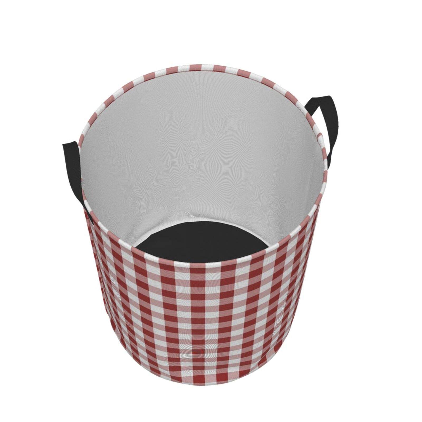 Foruidea Collapsible Red Laundry Basket with Handles - Large Oxford Fabric Clothes Hamper for Home, Office, Dorm - Perfect for Nursery Storage, Gift Basket & Space-Saving Organization