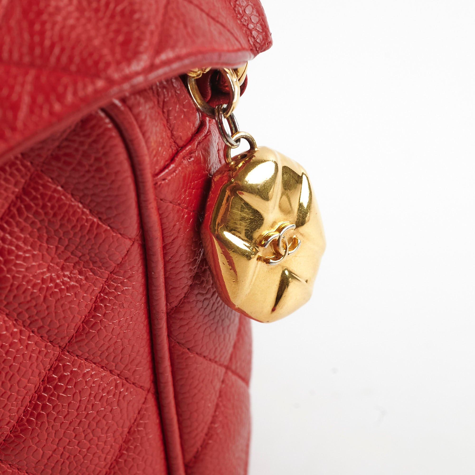 Chanel Camera Red Caviar Leather Crossbody Bag - Series 2 | Luxury Designer Handbag for Women, Perfect for Date Night & Special Occasions