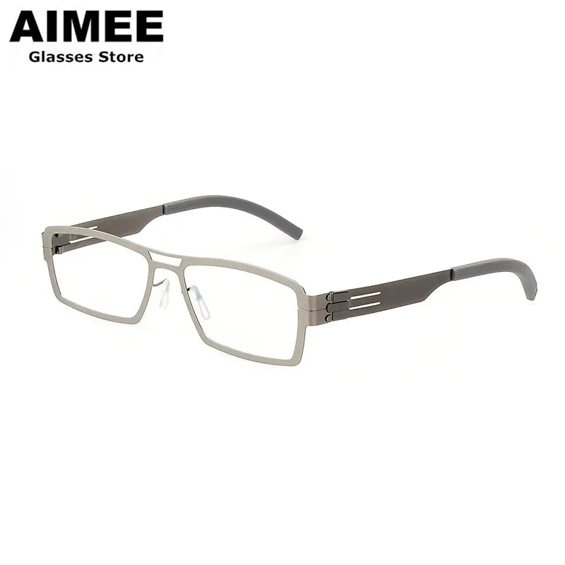 Aimee Women's Full Rim Square Double Bridge Steel Eyeglasses Frame 61173 - Stylish & Durable Eyewear for Work, Reading & Fashion Accessories