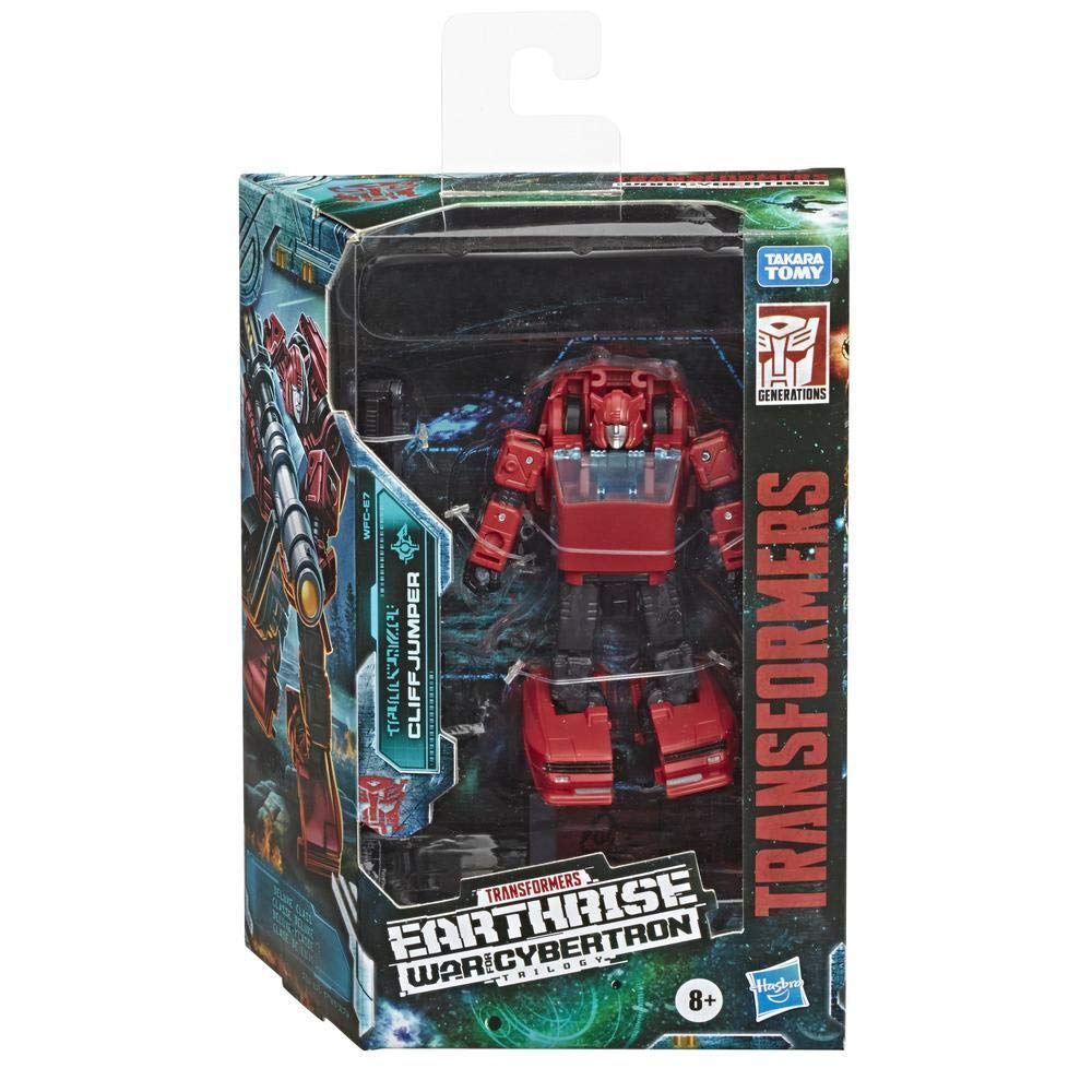 Transformers Generations War for Cybertron Earthrise Deluxe WFC-E7 Cliffjumper Action Figure - Collectible Robot Toy for Kids & Adults Ages 8+ - Perfect for Display, Play, and Gifting