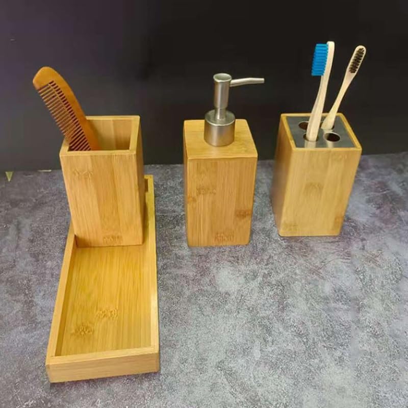 Premium Bathroom Essentials Set - 3-Piece Toothbrush, Mouthwash & Bath Accessories for Home, Travel & Daily Hygiene Care
