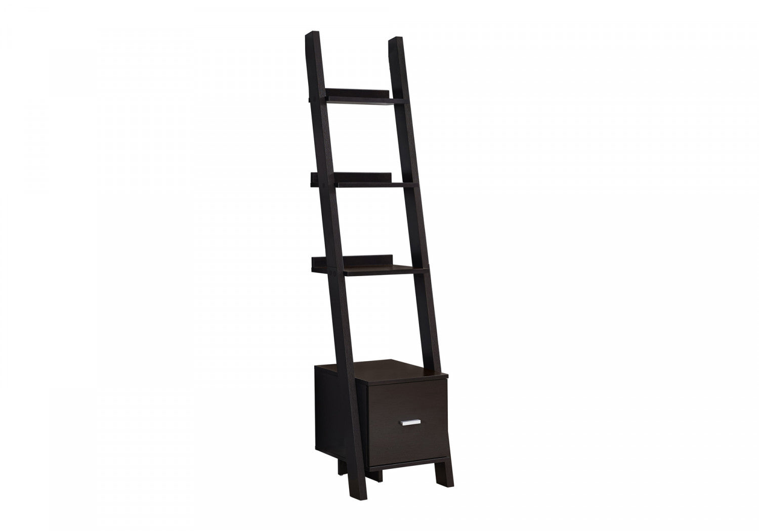 Modern Espresso Wood Bookcase - Stylish Storage Shelf for Home Office, Living Room & Bedroom - Perfect for Organizing Books, Decor & Essentials