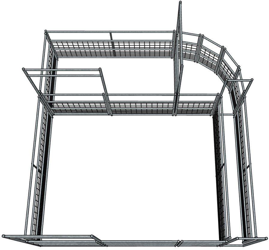 Galvanized 12-16 Head Goat & Sheep Working System - 4 Rail Livestock Fence with Heavy Duty Mesh - Perfect for Farm Animal Handling, Pasture Management and Livestock Containment