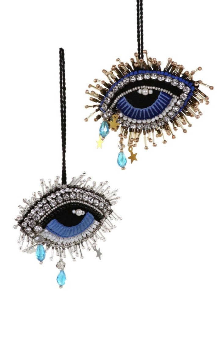 Elegant Eye with Charms Ornament - Boho Home Decor for Wall Hanging, Bedroom, Living Room & Gift Giving