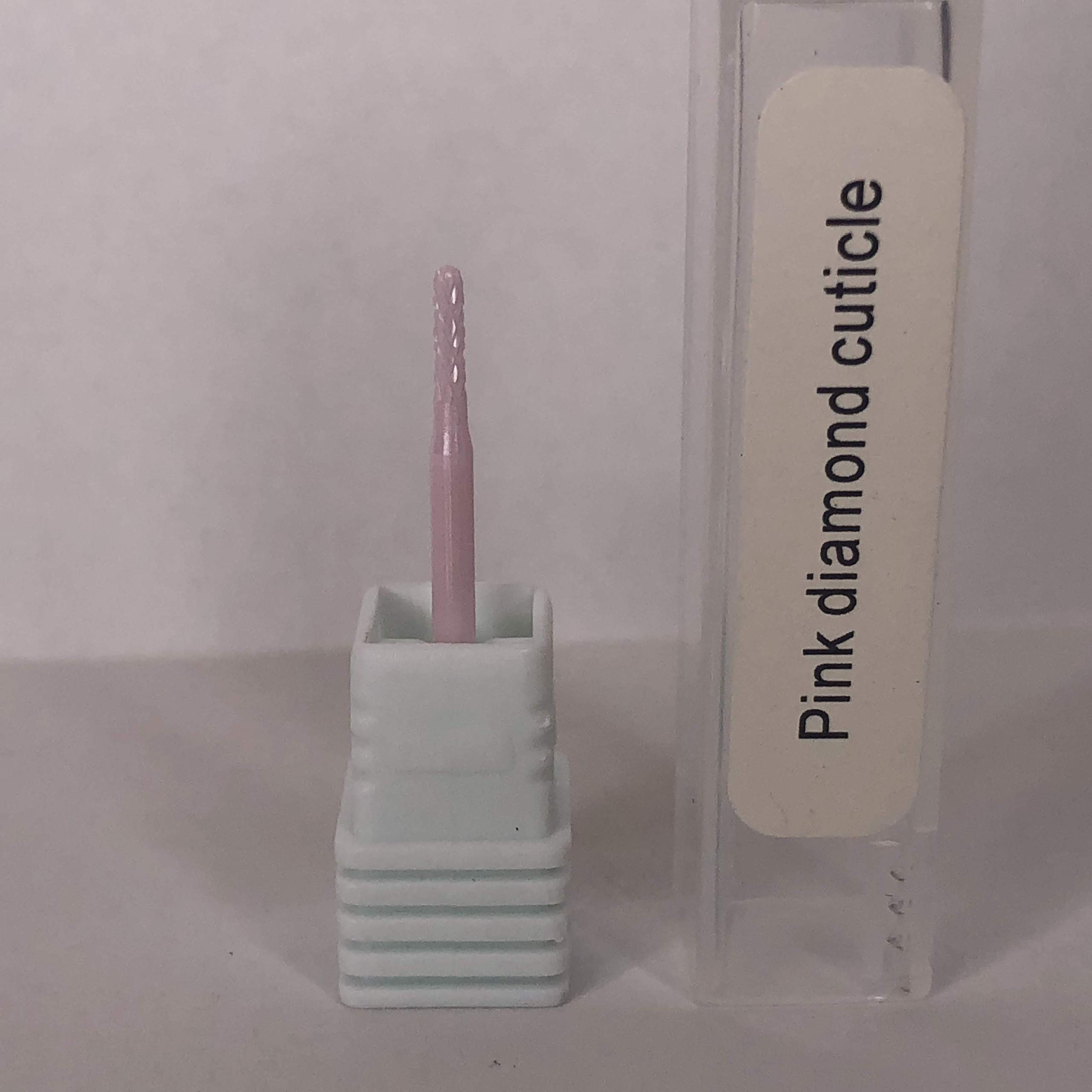 Pink Diamond Cuticle Nail Drill Bit - Professional Manicure Pedicure Tool for Salon & Home Nail Care, Perfect for Cuticle Trimming, Shaping & Smoothing