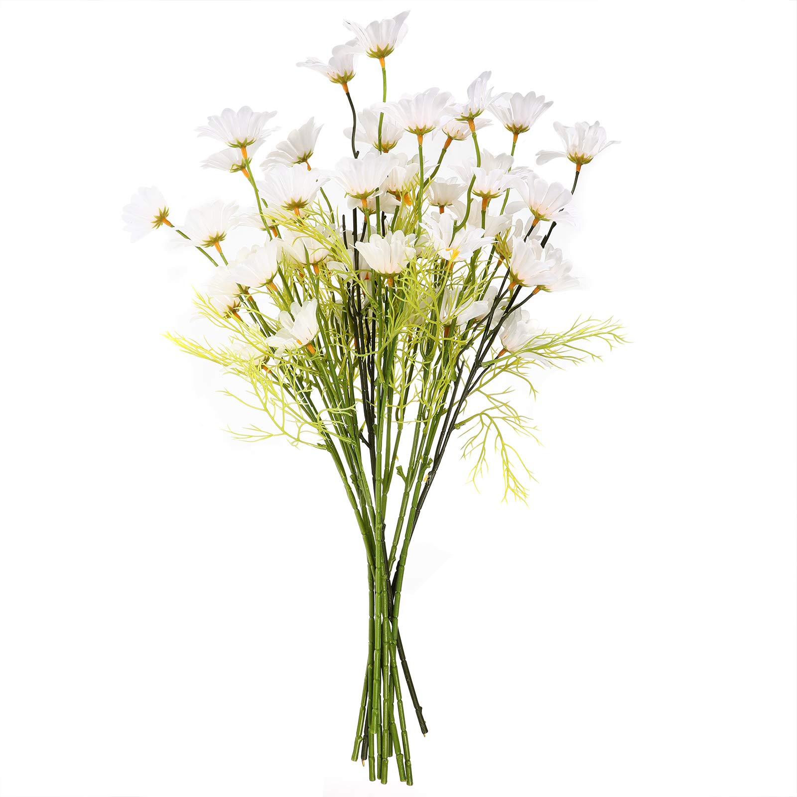 ABOOFAN 10pcs Artificial Daisy Flowers - Realistic Fake Chrysanthemum Bouquets for Home Decor, Wedding Centerpieces, Party Favors & Living Room Decorations