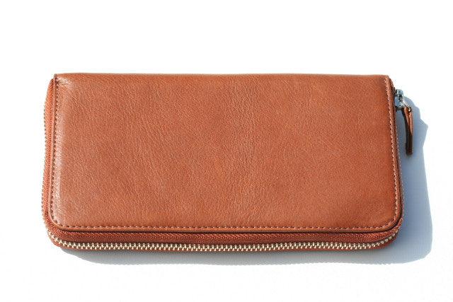 Premium Long Zip Around Wallet in Tan - Stylish & Secure RFID Blocking Leather Wallet for Men & Women - Perfect for Travel, Business & Everyday Use