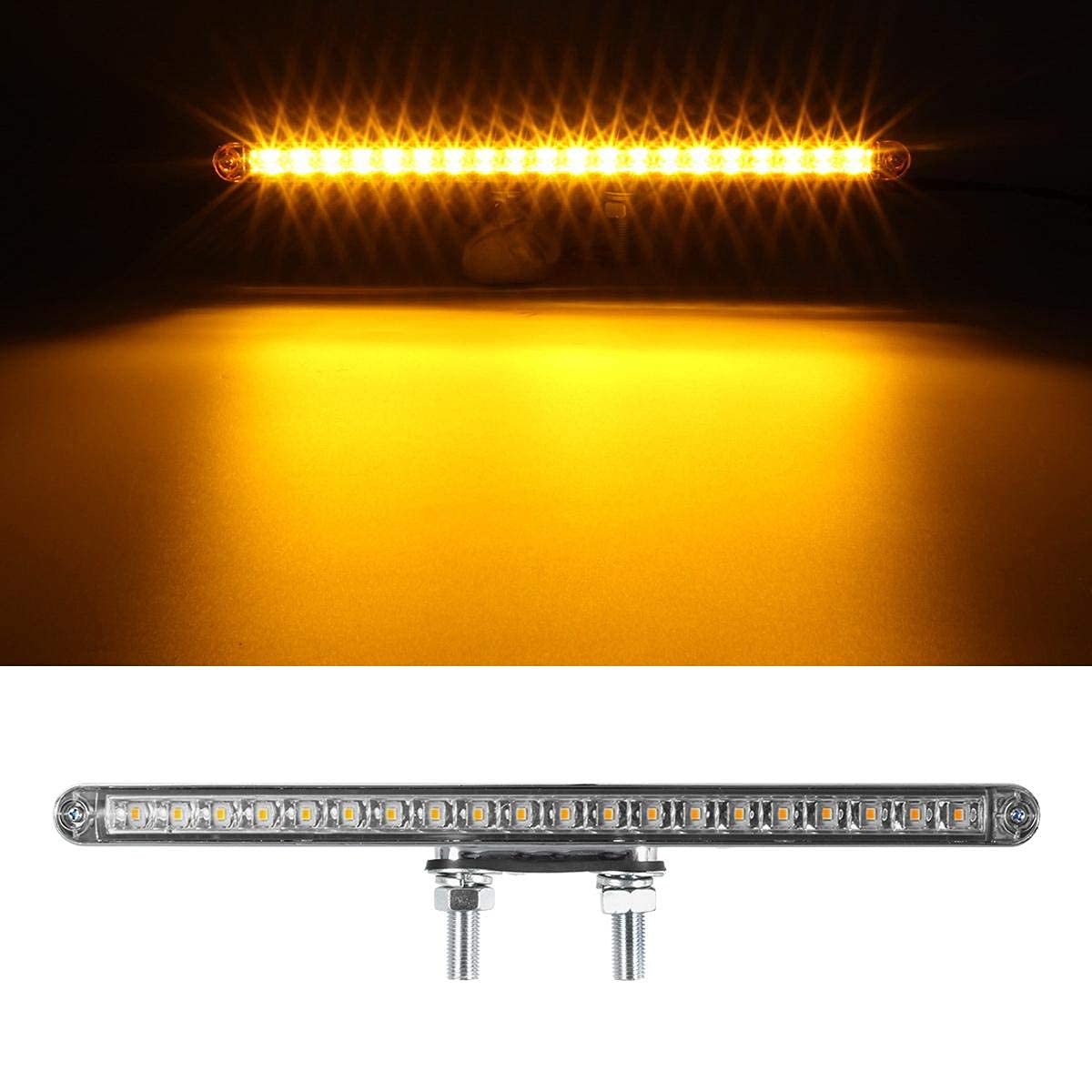 Partsam 2Pcs LED Truck & Trailer Tail Lights Kit with Iron Bracket Base - 12