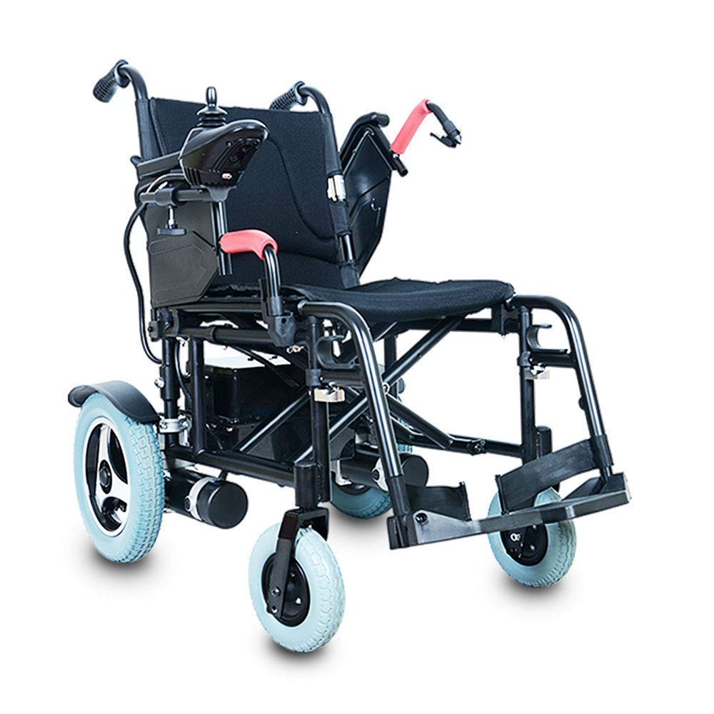 ZCYXQR Foldable Electric Wheelchair - Lightweight Portable Mobility Scooter for Seniors & Disabled Adults - Indoor & Outdoor Use - Ideal for Travel, Shopping & Daily Commute