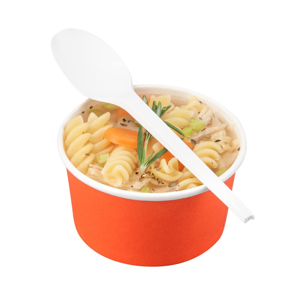 Eco-Friendly 6.5 Inch Compostable Spoons - 250 Pack Individually Wrapped Plant-Based Cutlery | BPI-Certified CPLA Disposable Silverware for Hot & Cold Foods | Perfect for Restaurants, Catering, Parties & Outdoor Events