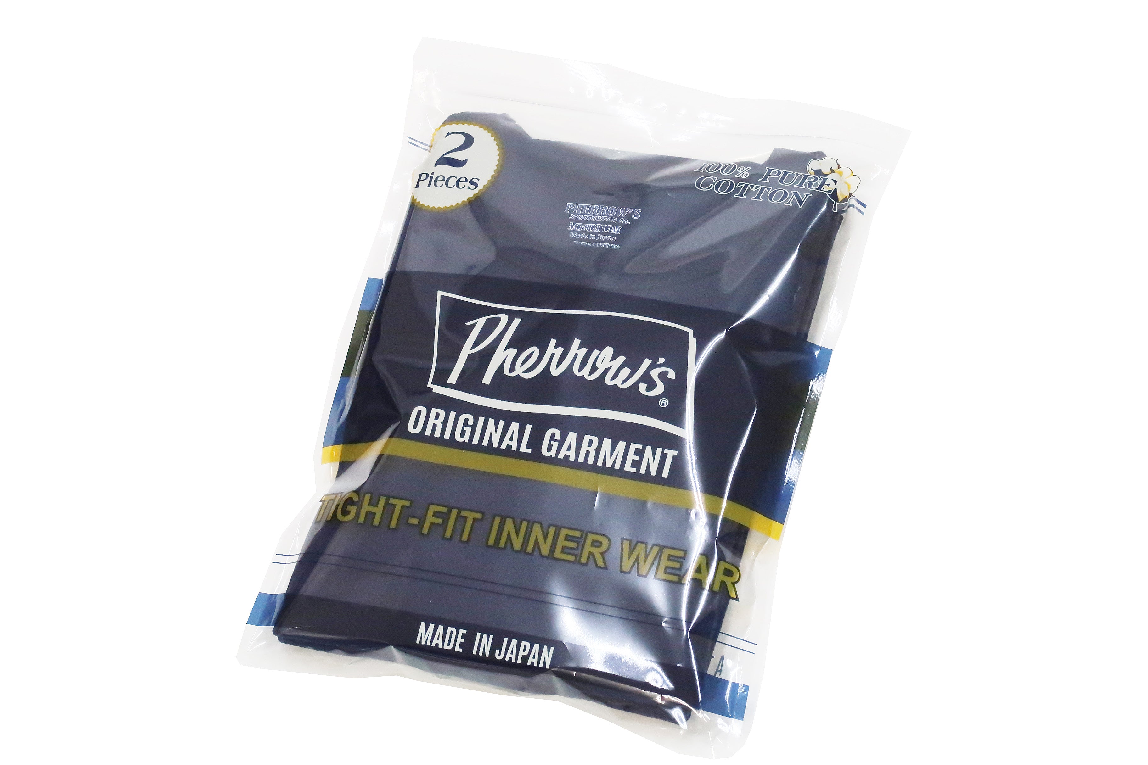 Pherrows Men's 2 Pack Navy Blue Short Sleeve T-Shirts - Soft Lightweight Cotton Loopwheel Tees for Casual Wear & Everyday Comfort