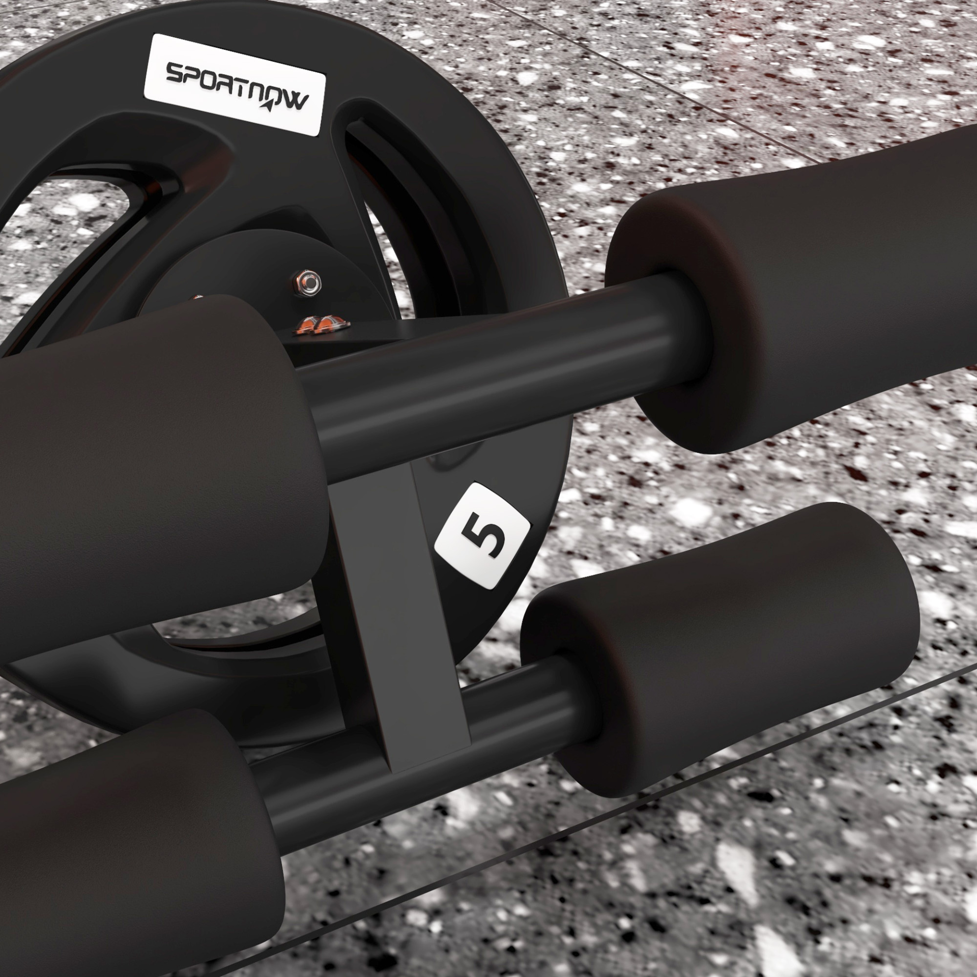 SPORTNOW Tib Bar with 2 x 5kg Olympic Weight Plates - Tibialis Anterior Trainer for Calf Raises, Shin Splints & Knee Pain Relief - Home & Gym Strength Training Equipment for Athletes & Fitness Enthusiasts - Perfect for Leg Day, CrossFit & Rehabilitation Workouts