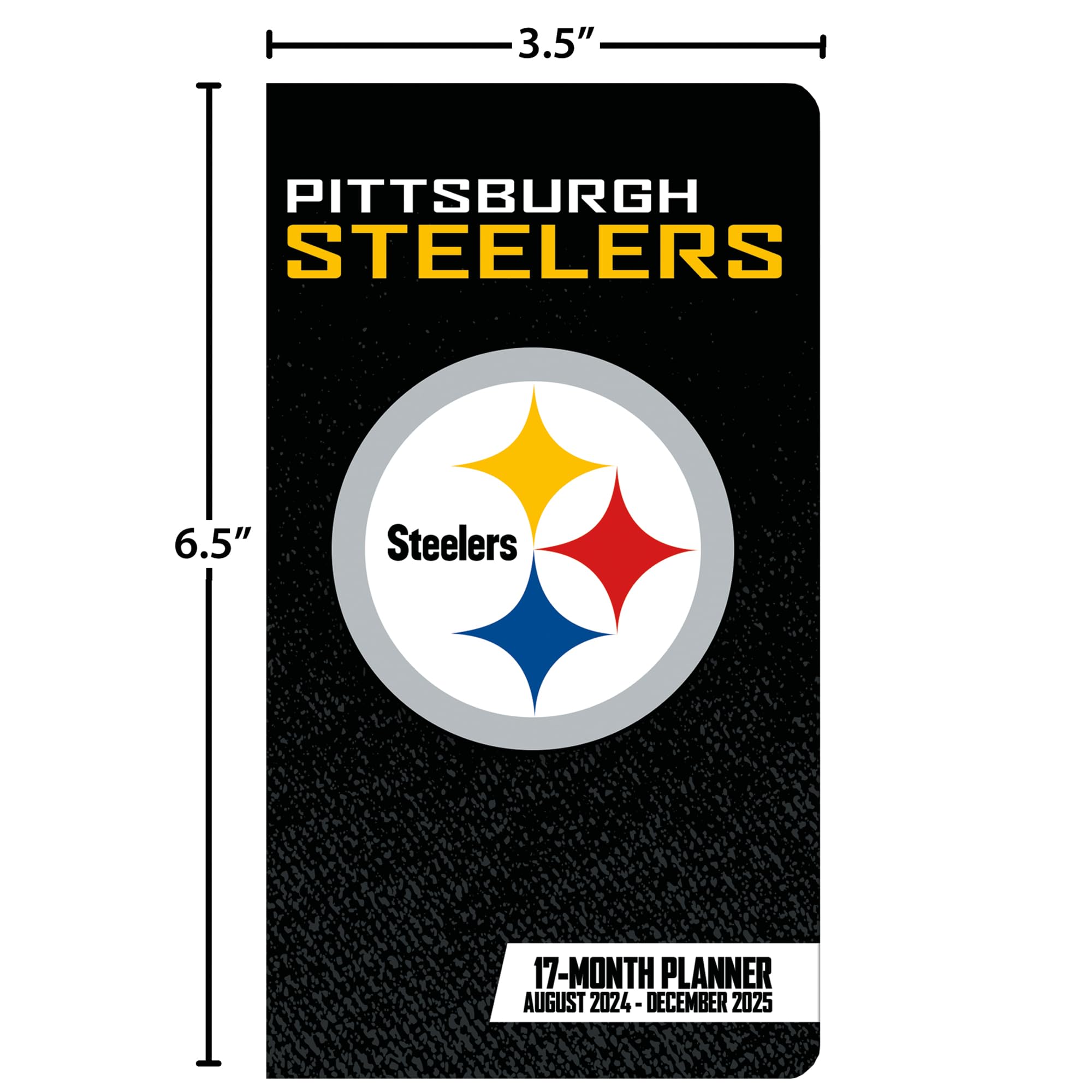 Pittsburgh Steelers 2025 17-Month Pocket Planner - Official NFL Team Calendar by Turner Sports - Perfect for Football Fans, Game Day Planning & Office Organization (PF-25998890556)