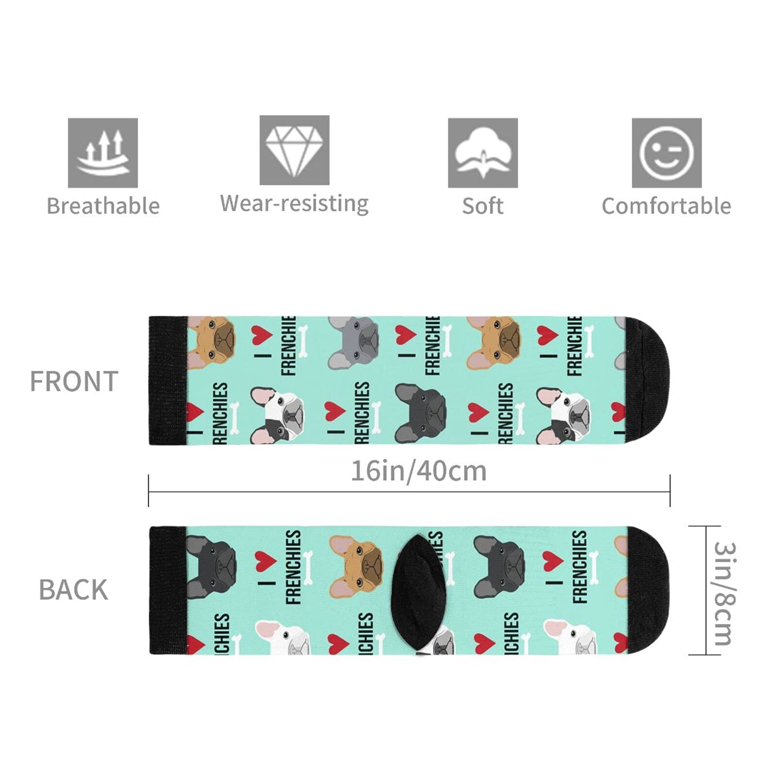 Funny Crazy Novelty Crew Tube Socks for Men & Women - Casual Athletic Sport Dress Socks - Perfect for Costume Parties, Gifts & Everyday Wear