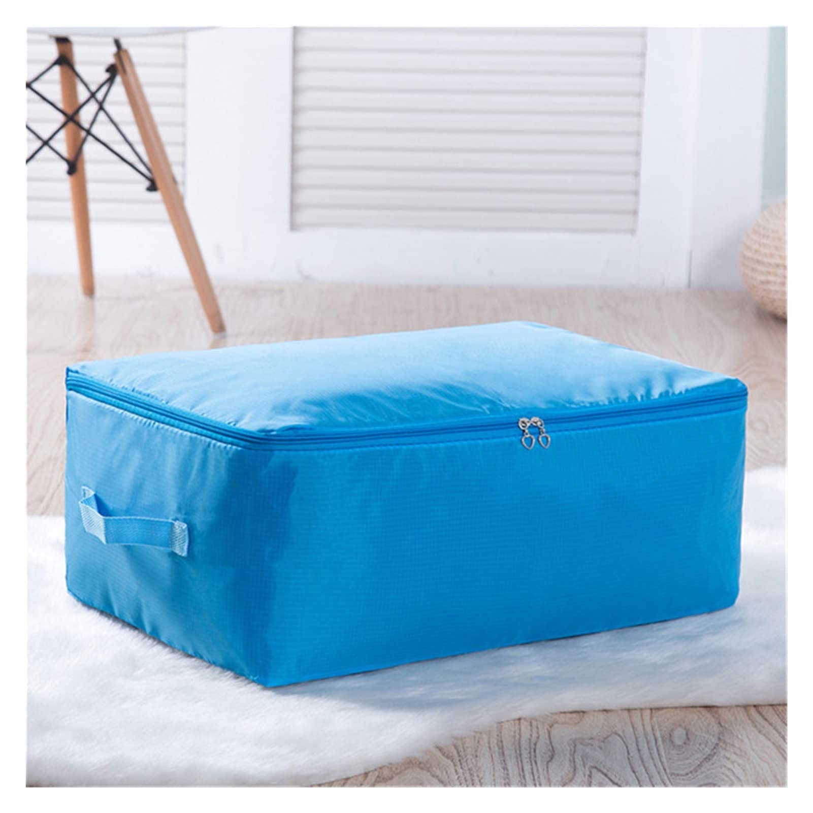 Oxford Fabric Storage Box for Clothes & Bedding - Large Durable Zippered Organizer with Handles (Beige) | Perfect for Closet Organization, Seasonal Storage & Travel Packing