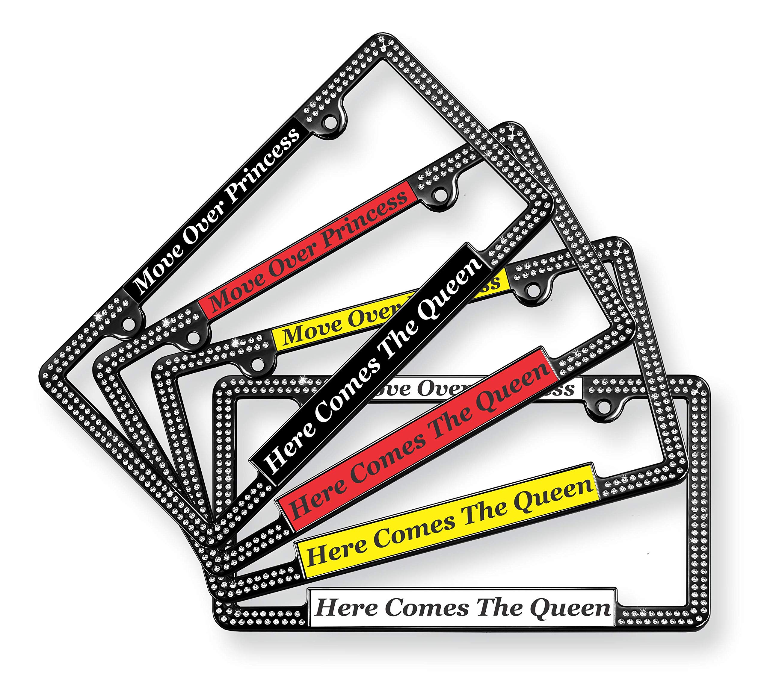 Custom Laser Engraved Crystal License Plate Frame - Bling Car Accessory for Personalization