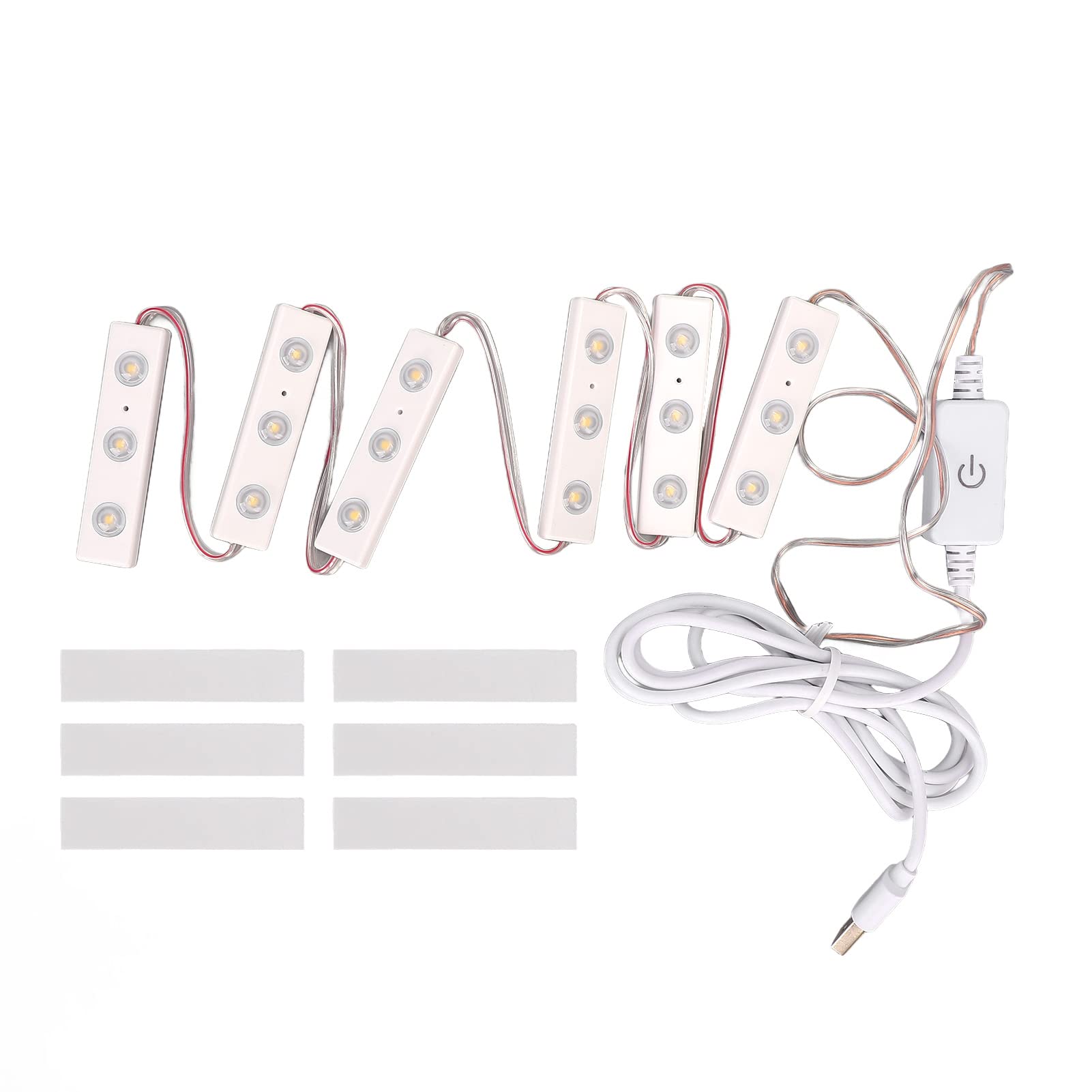 LED Vanity Mirror Lights - Adjustable Brightness, USB Plug-in for Makeup & Bathroom